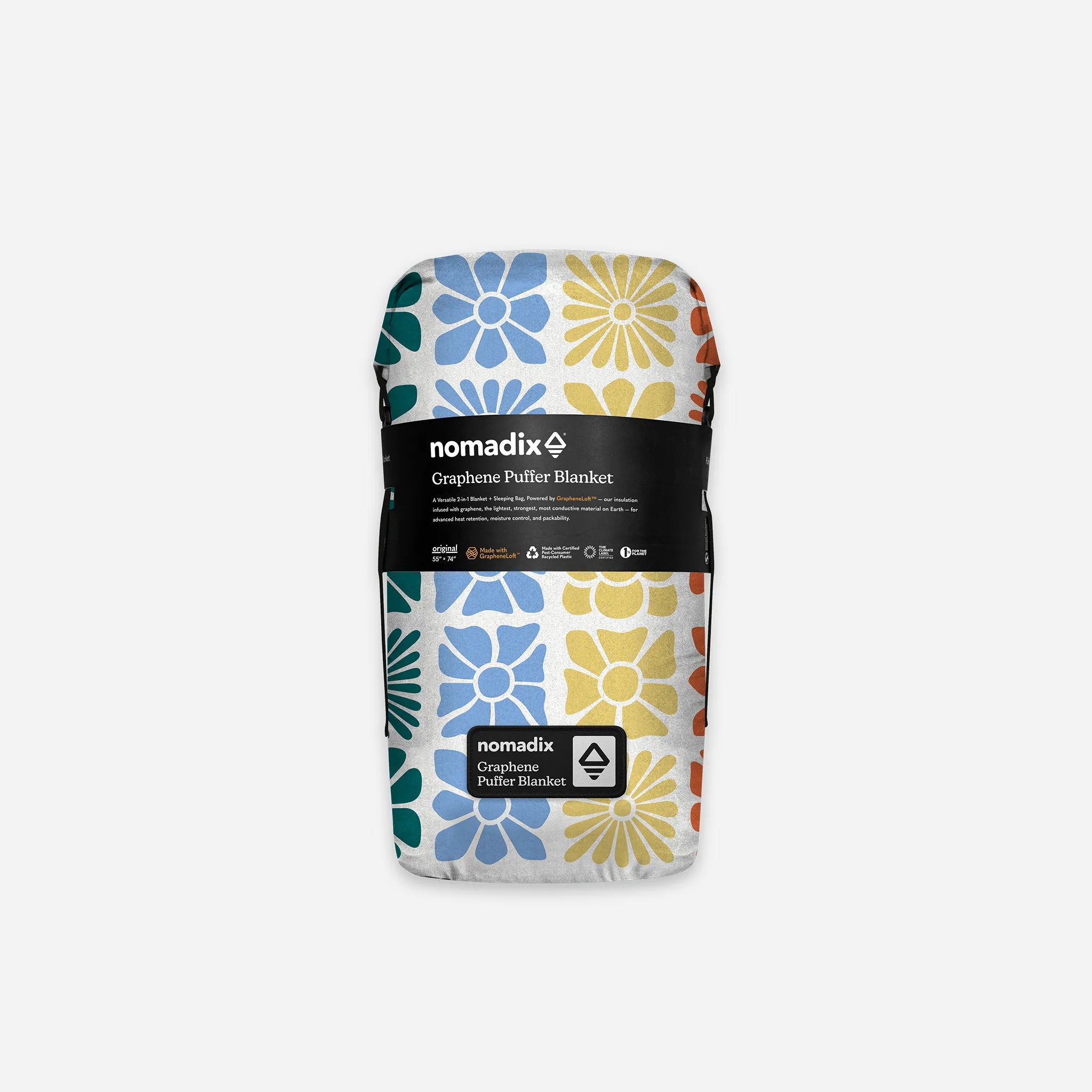 Nomadix Graphene Puffer Blanket: Flowerbed Multi