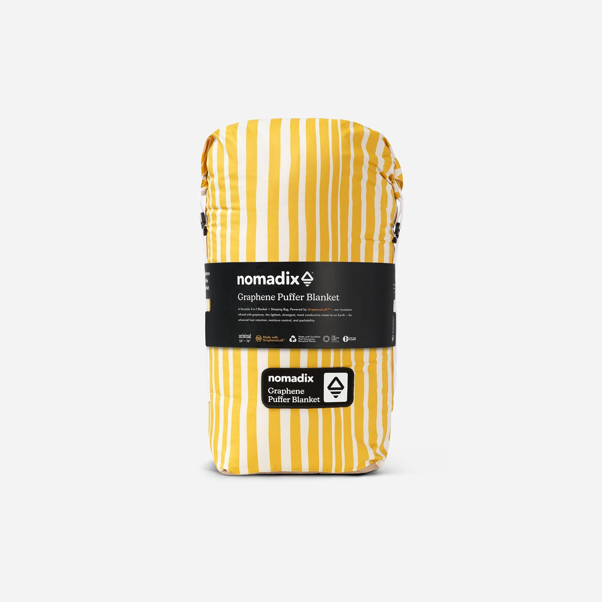 Nomadix Graphene Puffer Blanket: Heritage Stripe Amber Sun