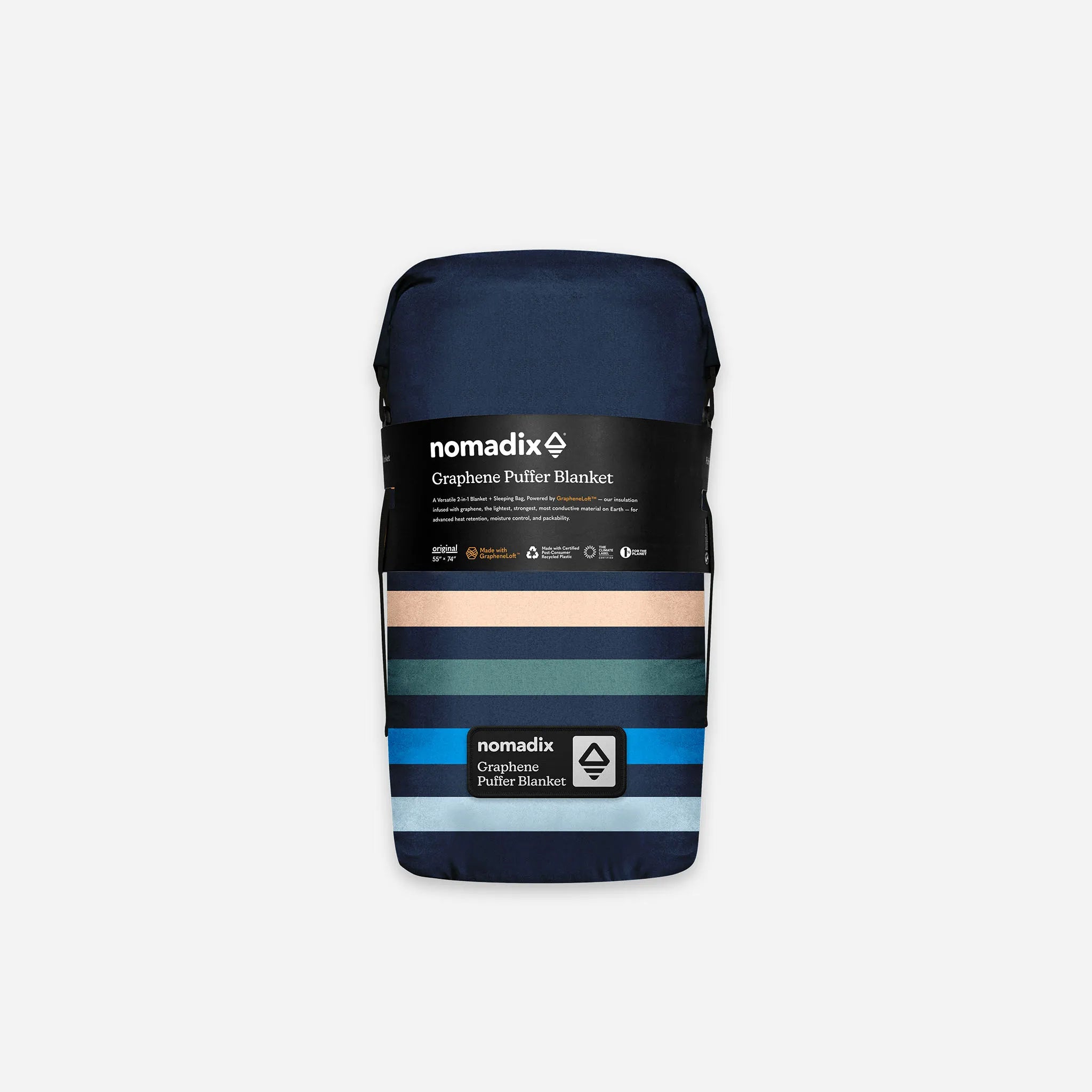 Nomadix Graphene Puffer Blanket: Retro Multi