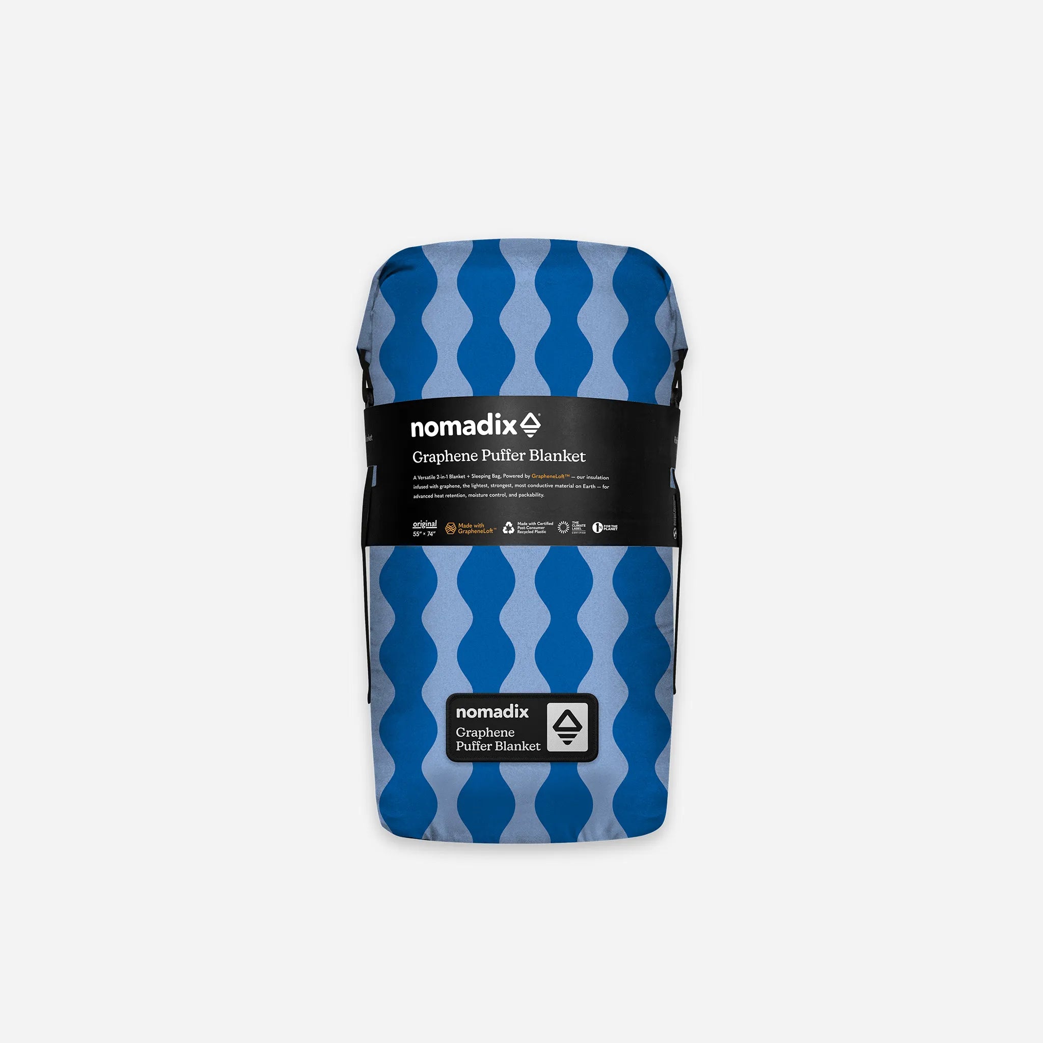 Nomadix Graphene Puffer Blanket: Slack Tide Coastal Blue
