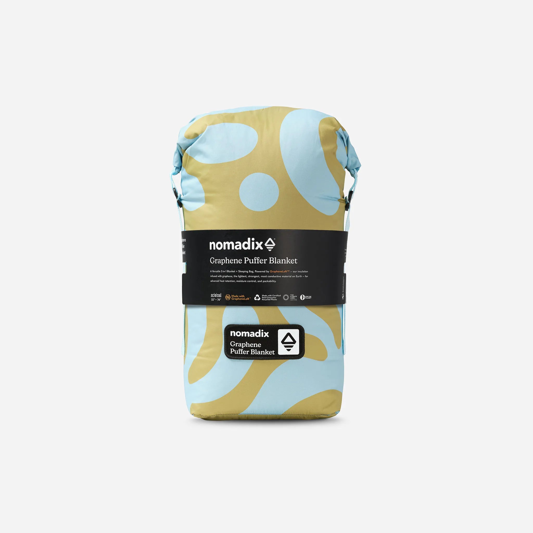 Nomadix Graphene Puffer Blanket: Whirlpool Meadow Green