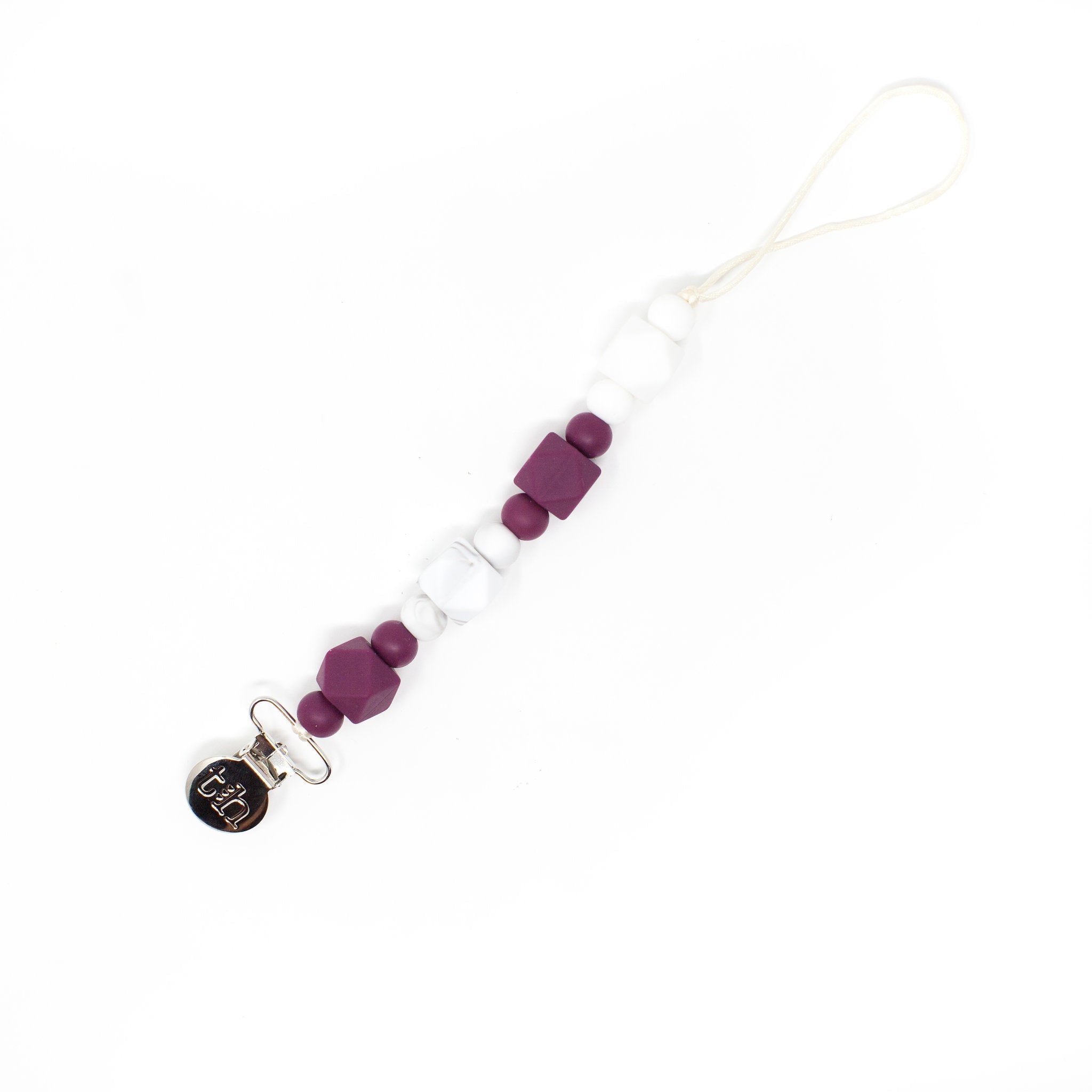 Three Hearts Grande Jewel Pacifier Clip - Food Grade BPA Free Silicone
