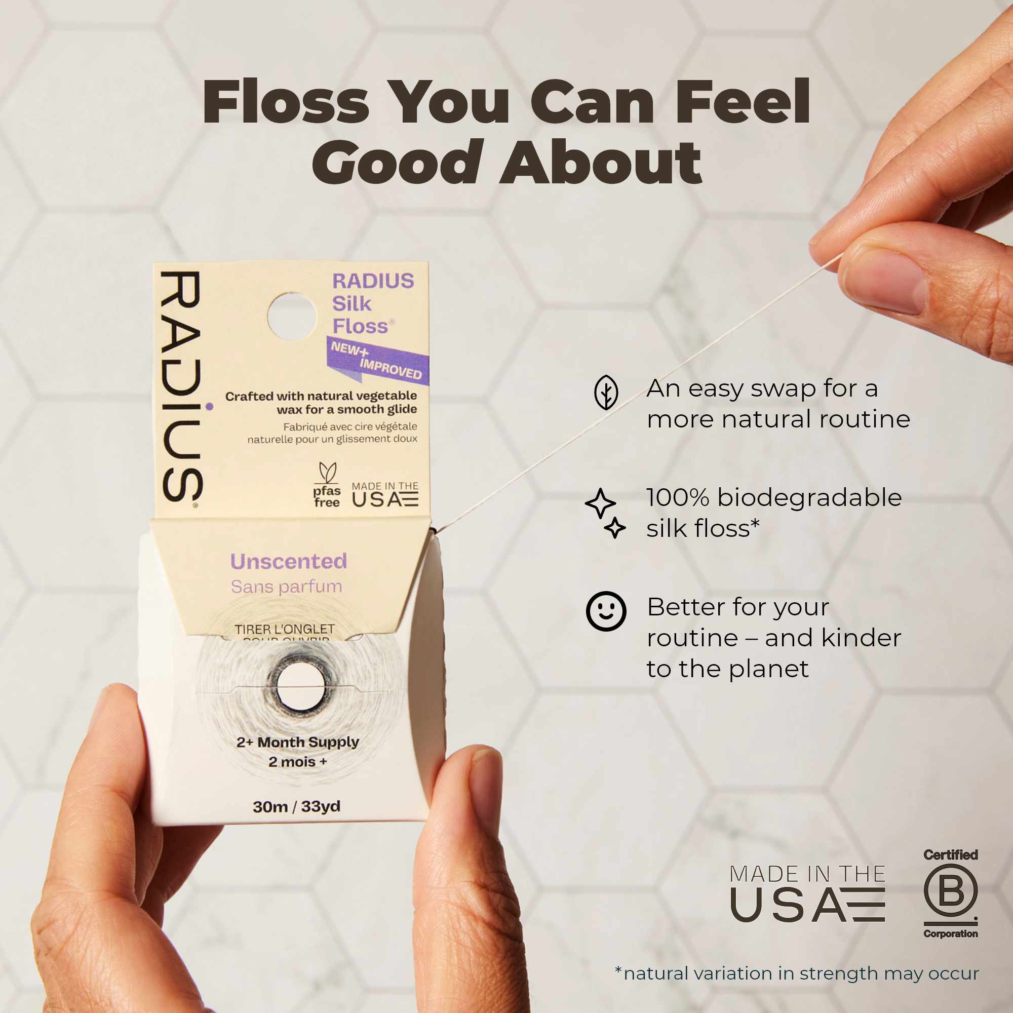 Radius Natural Biodegradable Silk Floss™