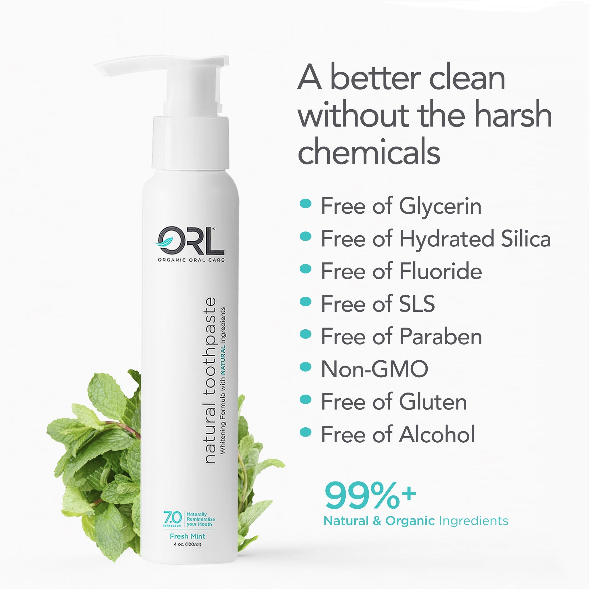 ORL Single Fresh Mint Natural Hydroxyapatite Toothpaste