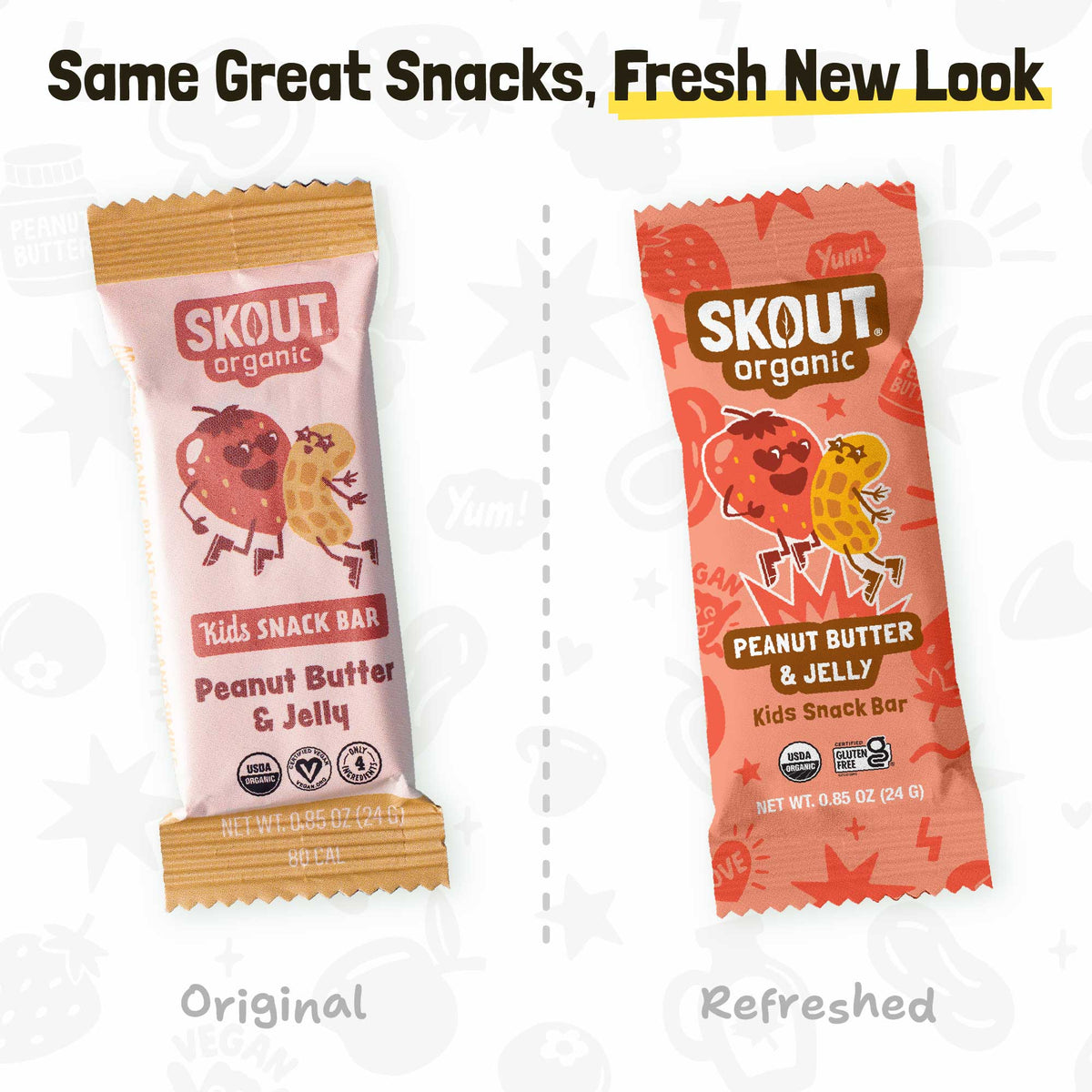 Skout Organic Peanut Butter and Jelly Kids Snack Bar