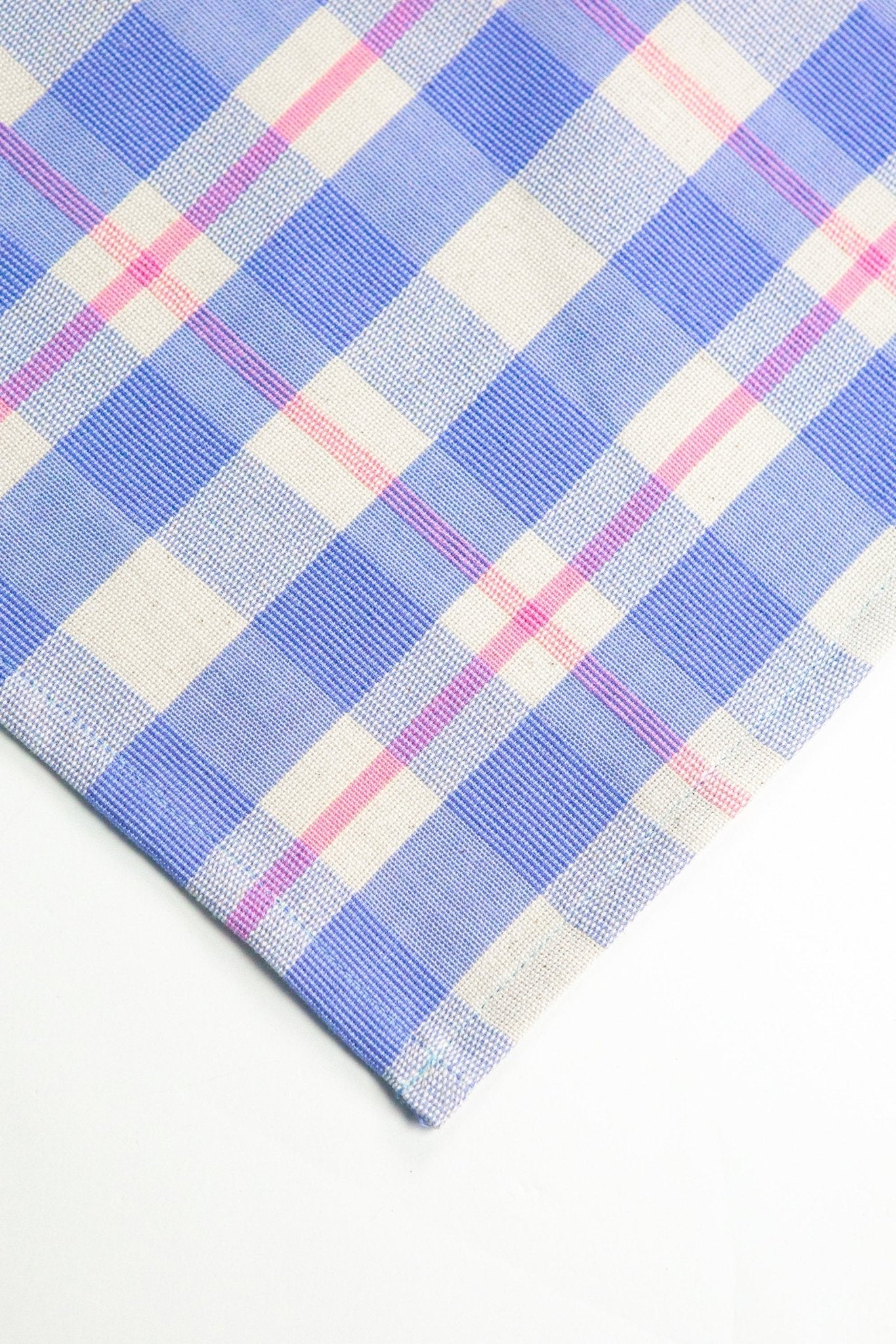 Archive New York Abigail Plaid Runner in Periwinkle Blue and Pink