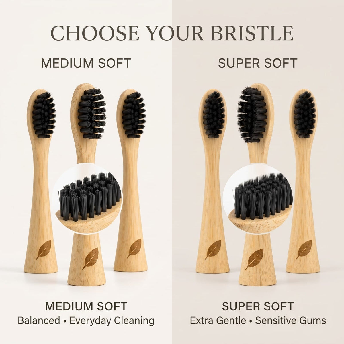 Briut Essentials - Bamboo Replacement Heads (3-Pack)