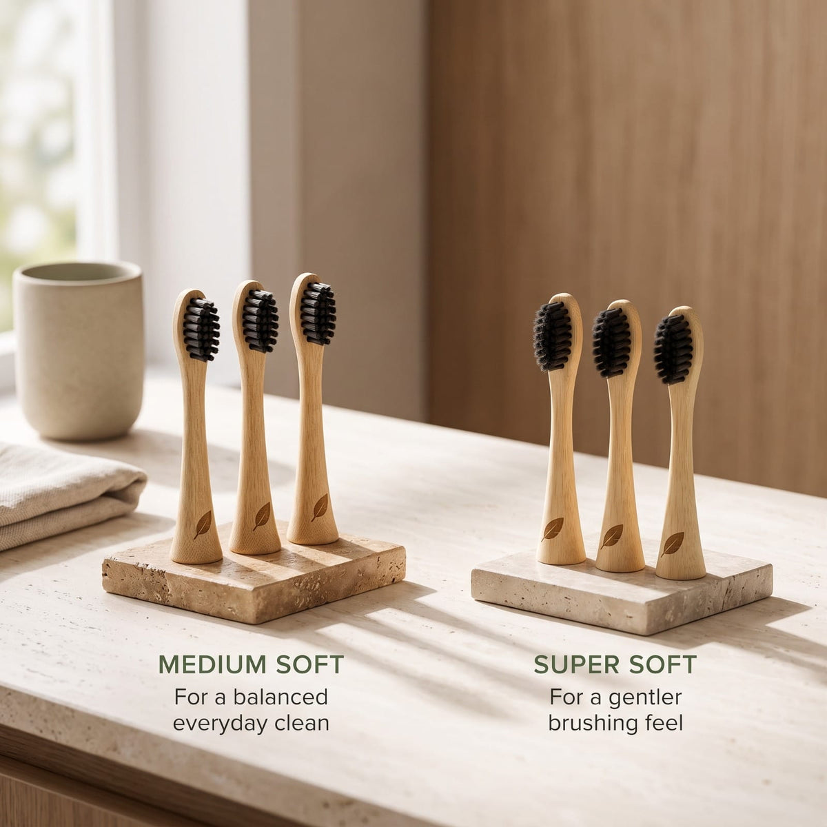 Briut Essentials - Bamboo Replacement Heads (3-Pack)