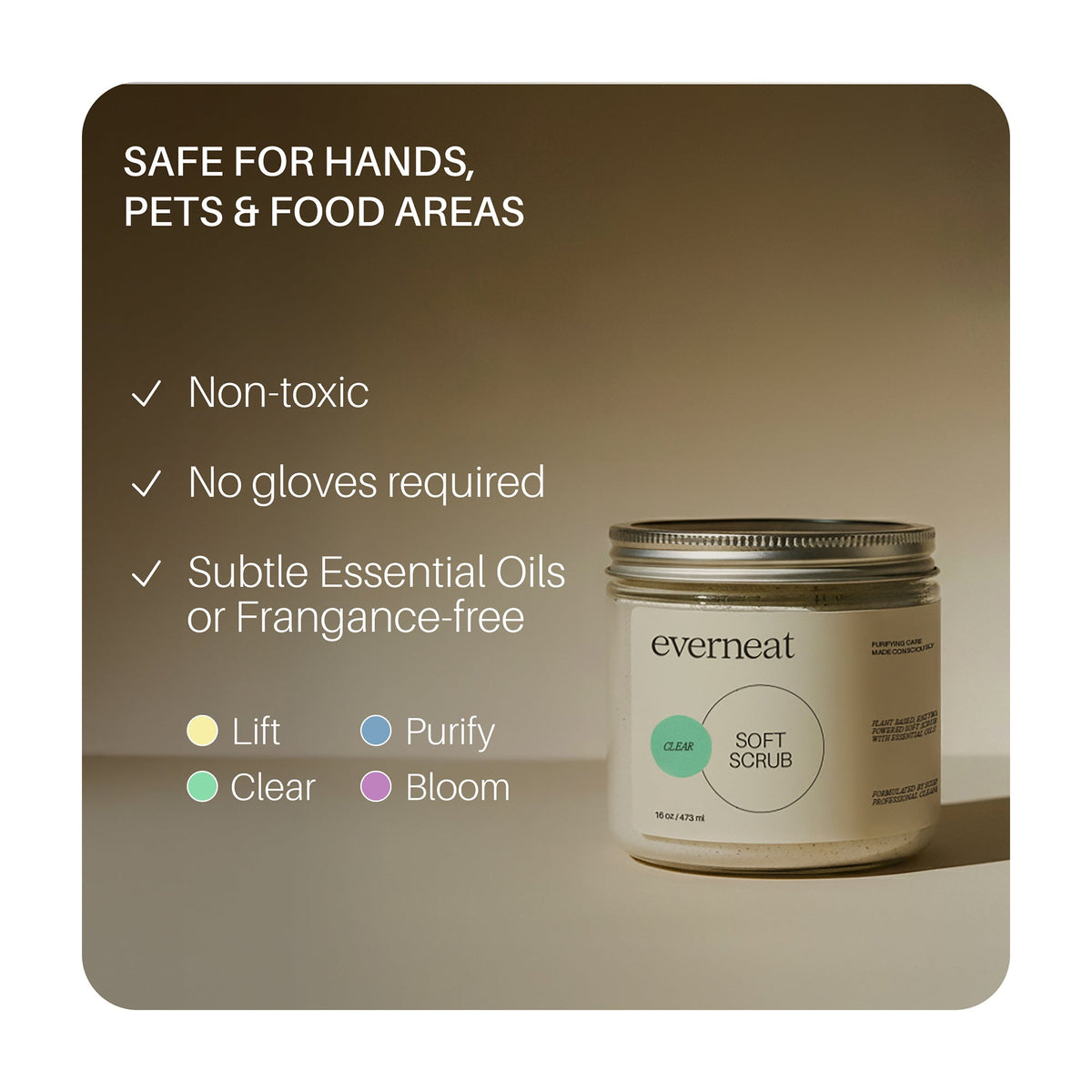 Everneat Soft Scrub - Plastic Jar (16oz)