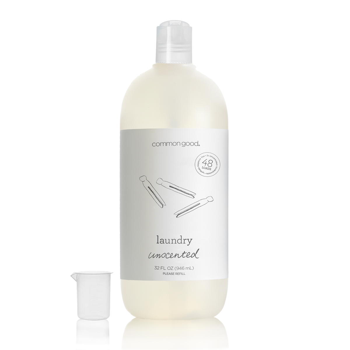 Common Good Laundry Detergent, 4 - 32 Fl Oz Bottles
