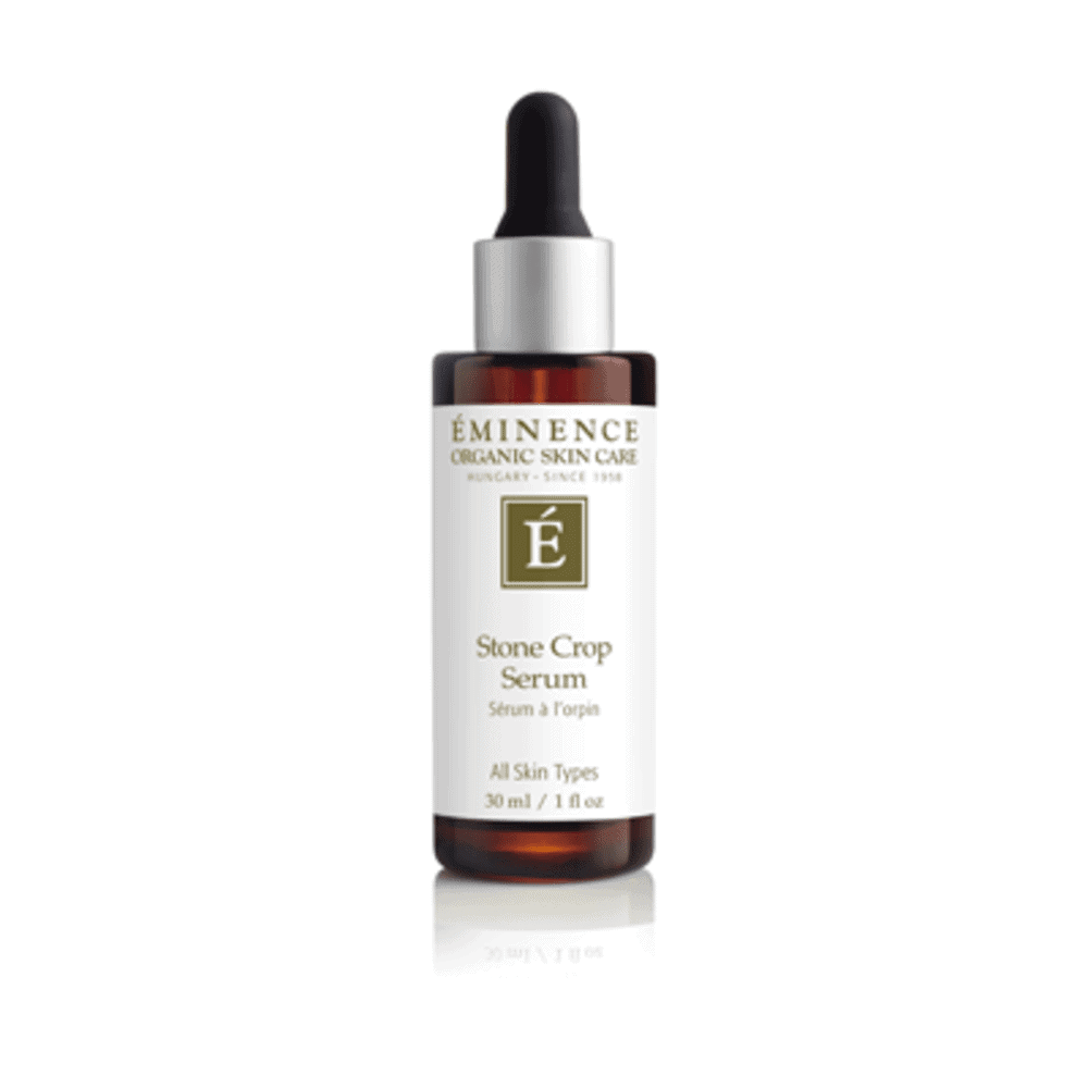Eminence Stone Crop Serum bottle on a white background