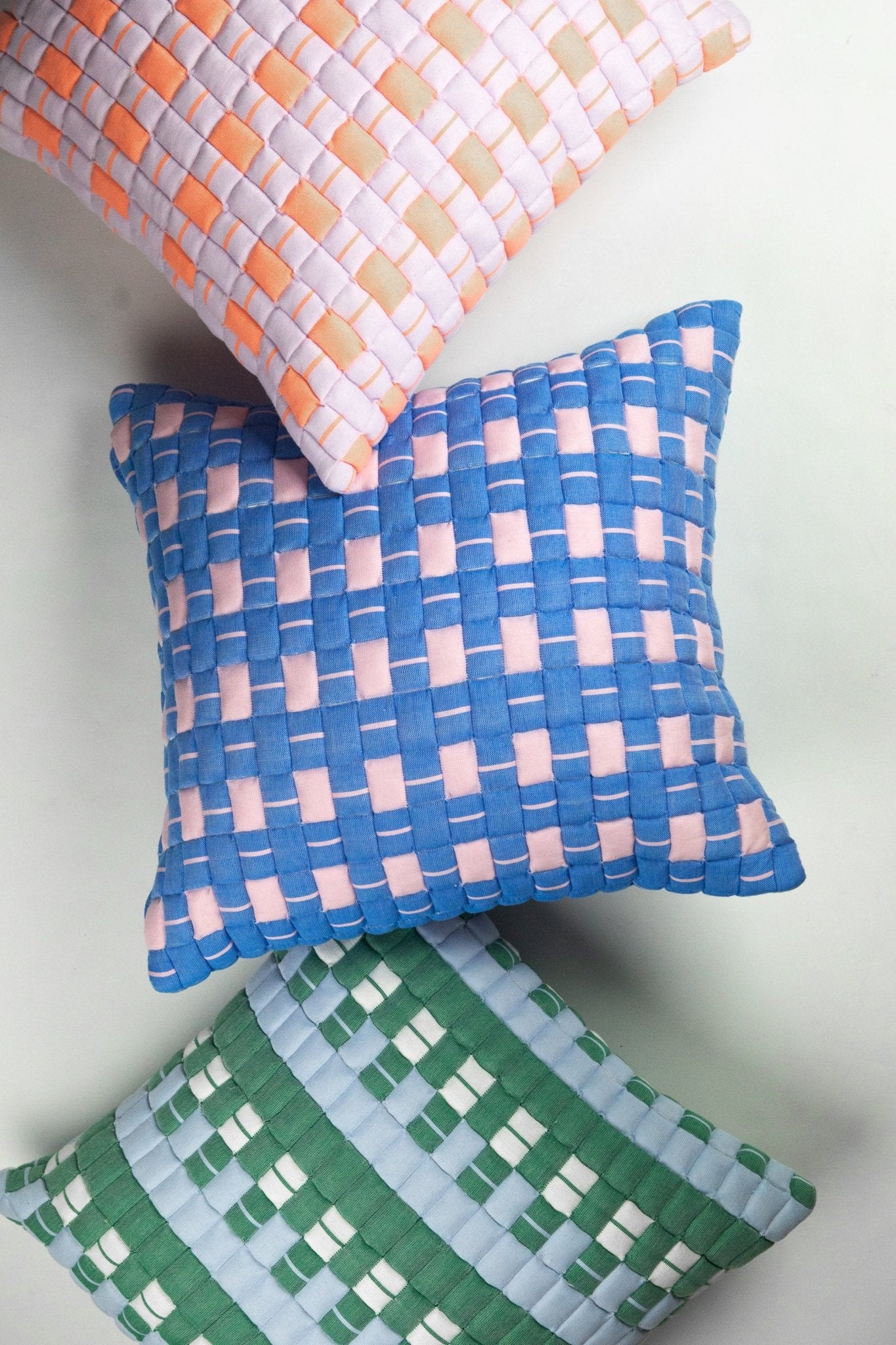 Archive New York Sujani Quilted Pillow - Blue & Green
