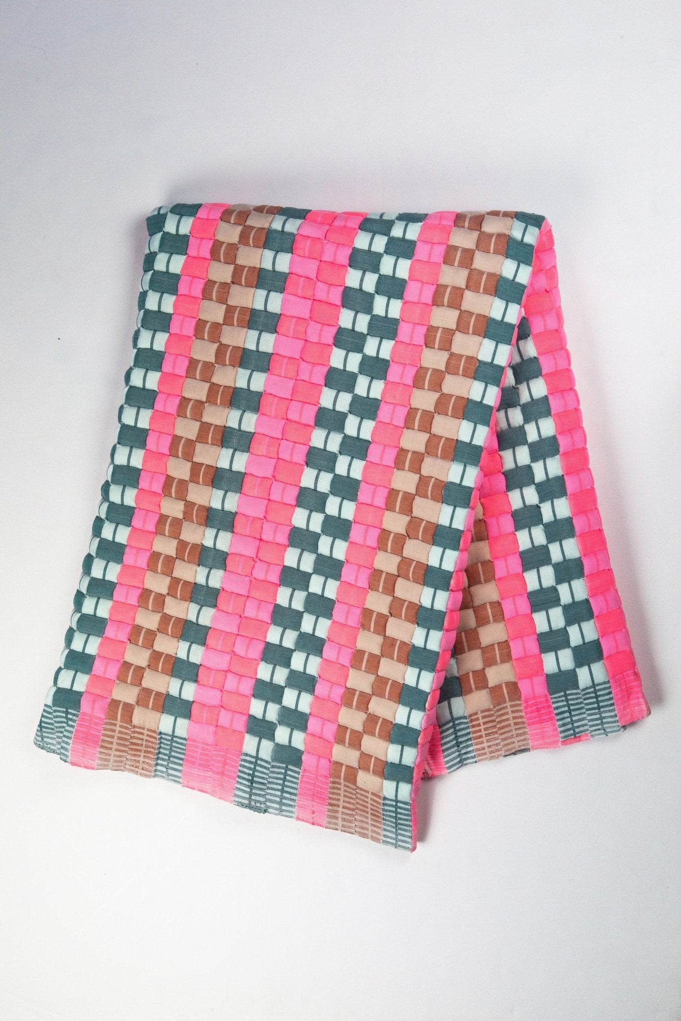 Archive New York Quilted Sujani Throw Blanket - Multi