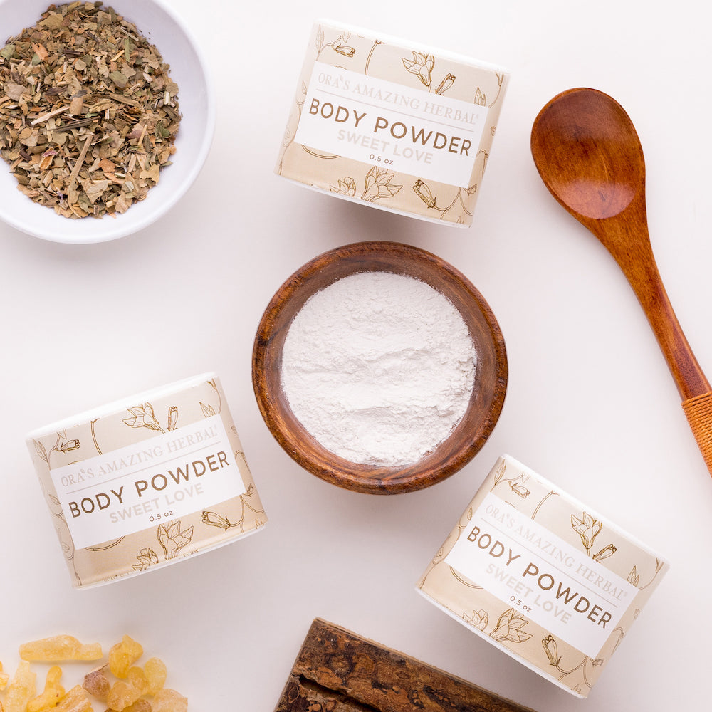 Ora's Amazing Herbal Talc Free Body Powder, Sweet Love Vanilla