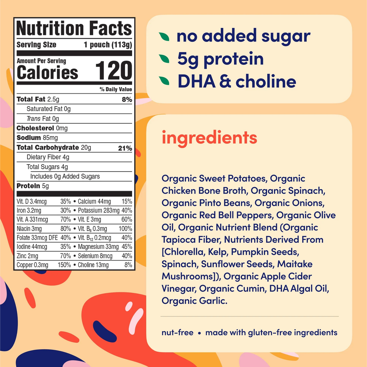 Cerebelly Organic Sweet Potato Puree - Pack of 6 (4 Oz Each)