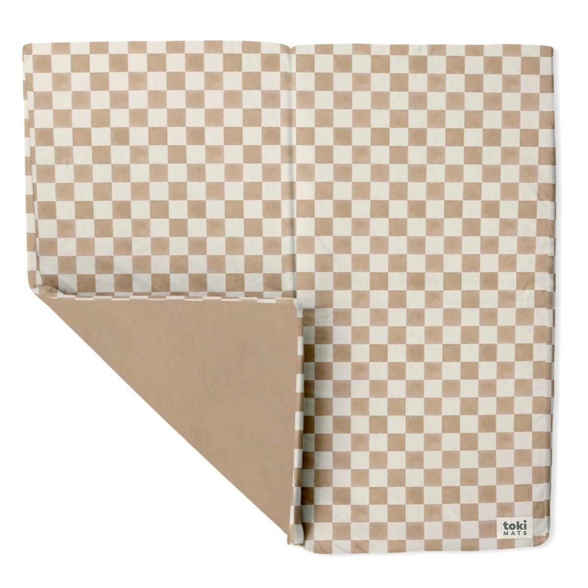 Toki Mats Checker Toffee Organic Cotton Mat