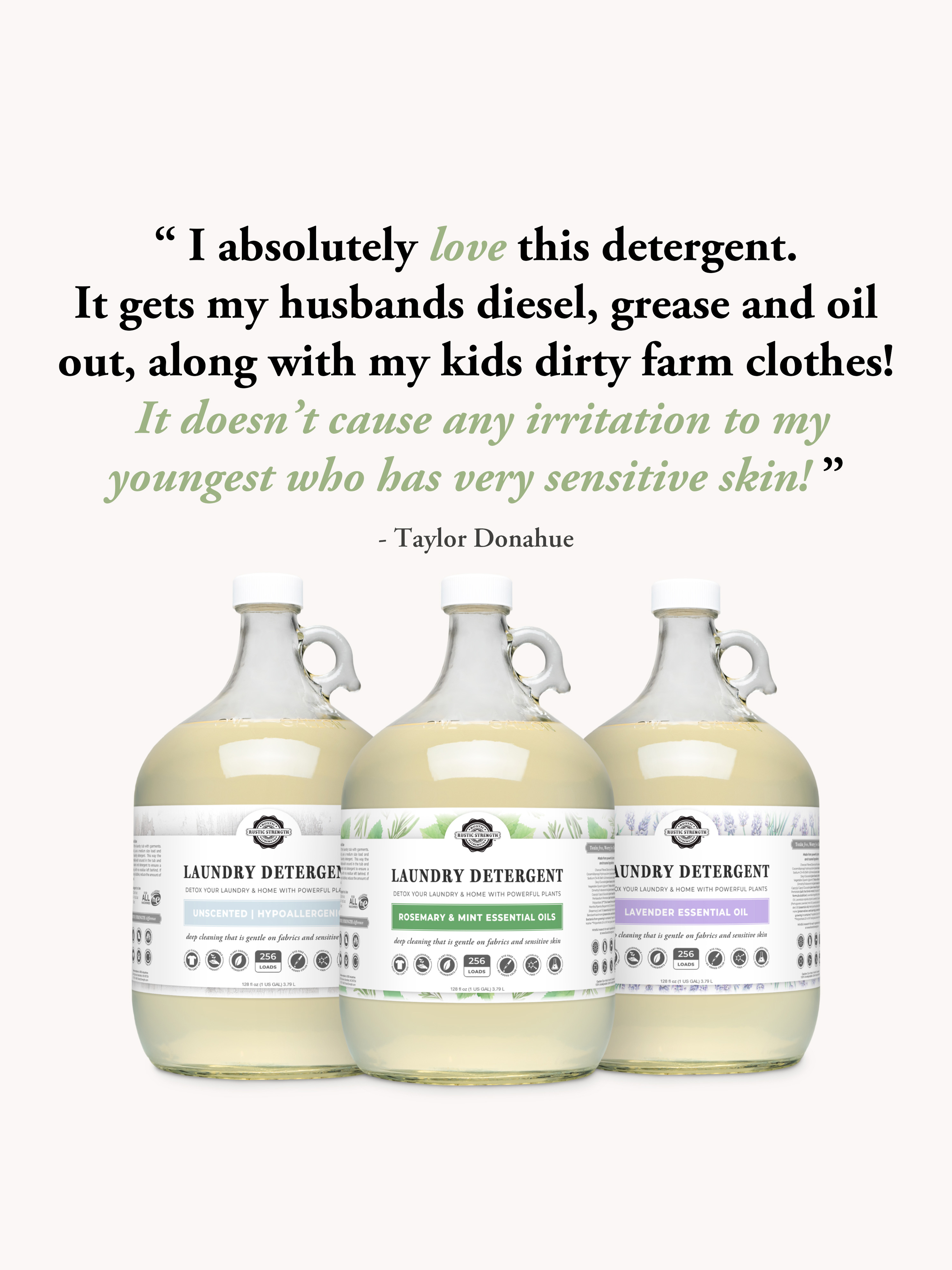 Rustic Strength Laundry Detergent | Lavender & Lemon | 5 Gallon Eco Jug with Spout
