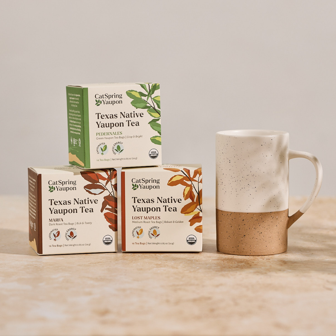 CatSpring Yaupon Gather & Sip Tea Bag Starter Kit