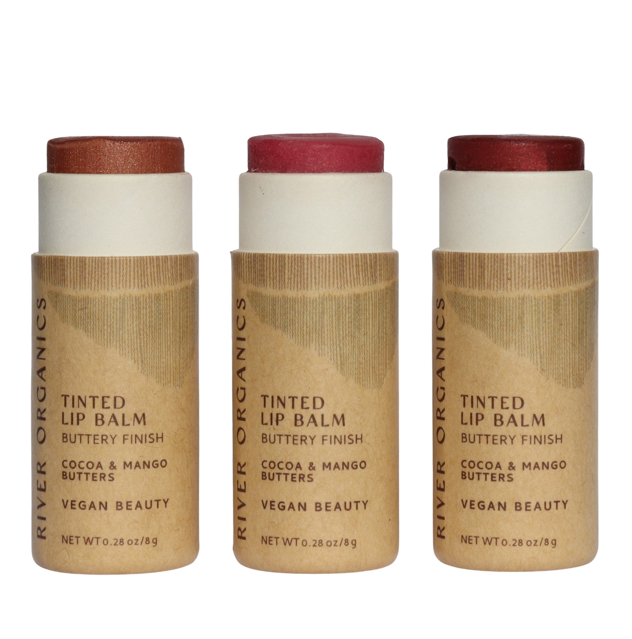 River Organics Tinted Vegan Lip Balms