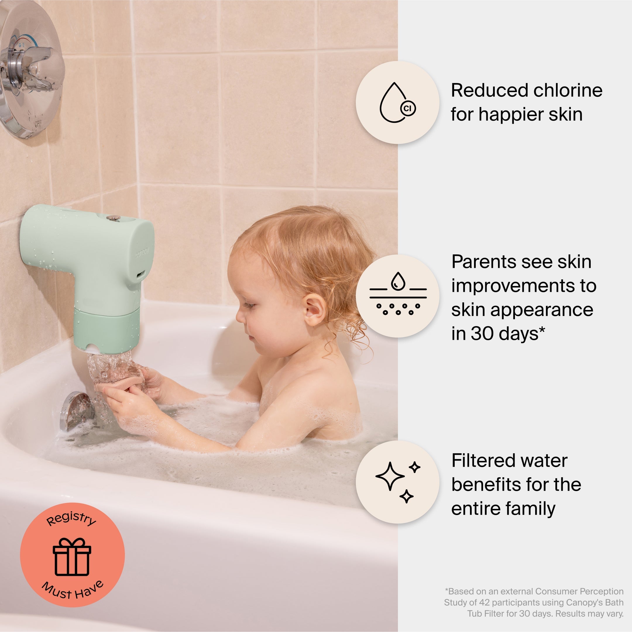Canopy Baby Bath Tub Filter