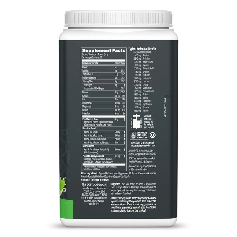 Sunwarrior Active Protein - Unflavored - 2 Pack