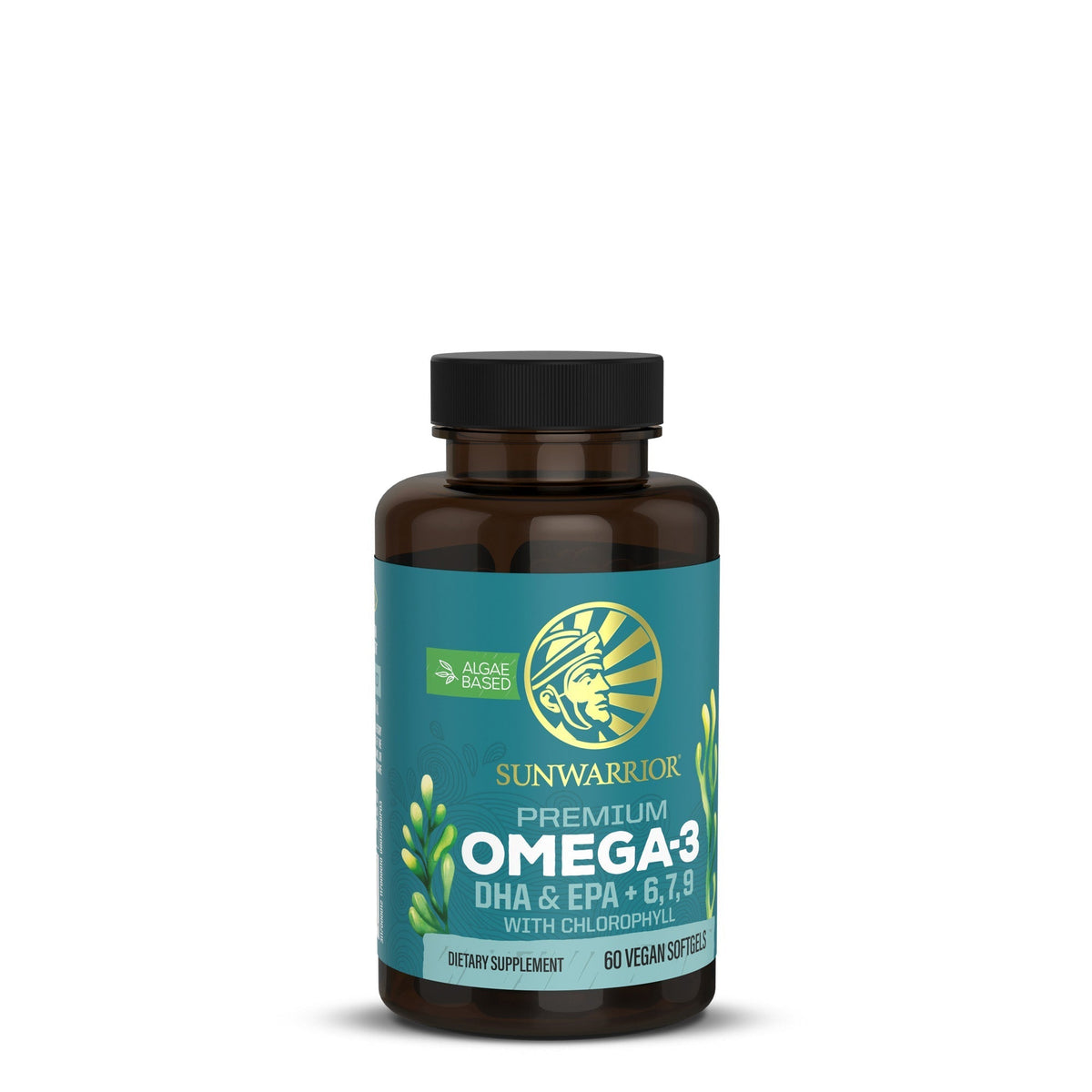 Sunwarrior Omega-3 three-quarter bottle view, two bottles included