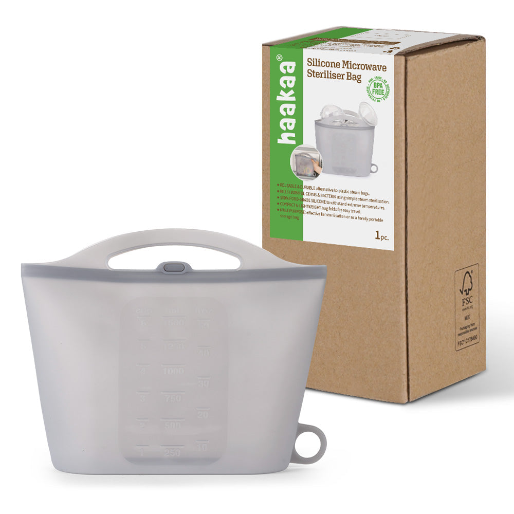 evenflo silicone reusable sanitizer microwave steam bags Haakaa Silicone Microwave Sterilizer Bag