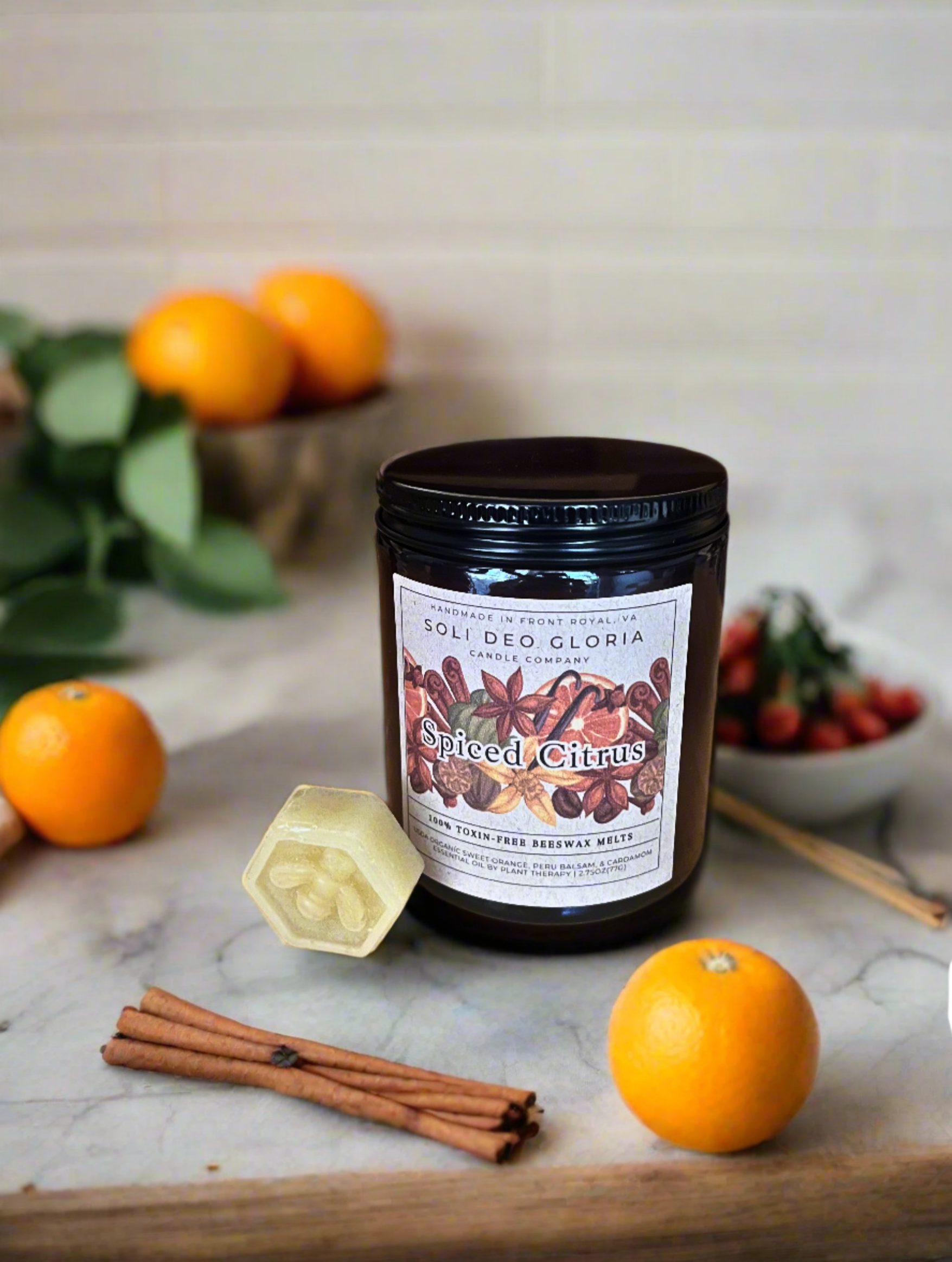 Soli Deo Gloria Candle Company Beeswax Wax Melts | Natural Essential Oil Wax Melts
