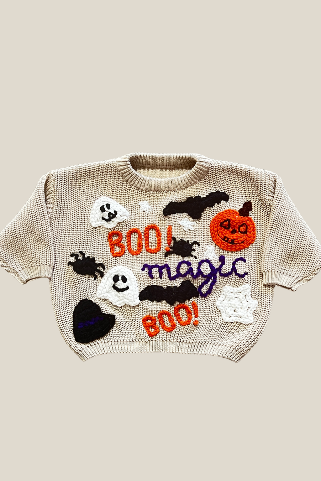 Little Organic Company Hand-Embroidered Organic Halloween Sweater