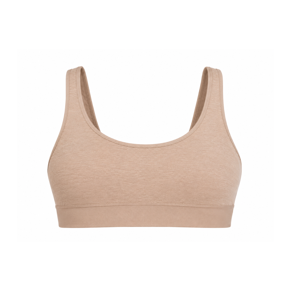 Net Positive Racerback Bralette in Mocha, front product view