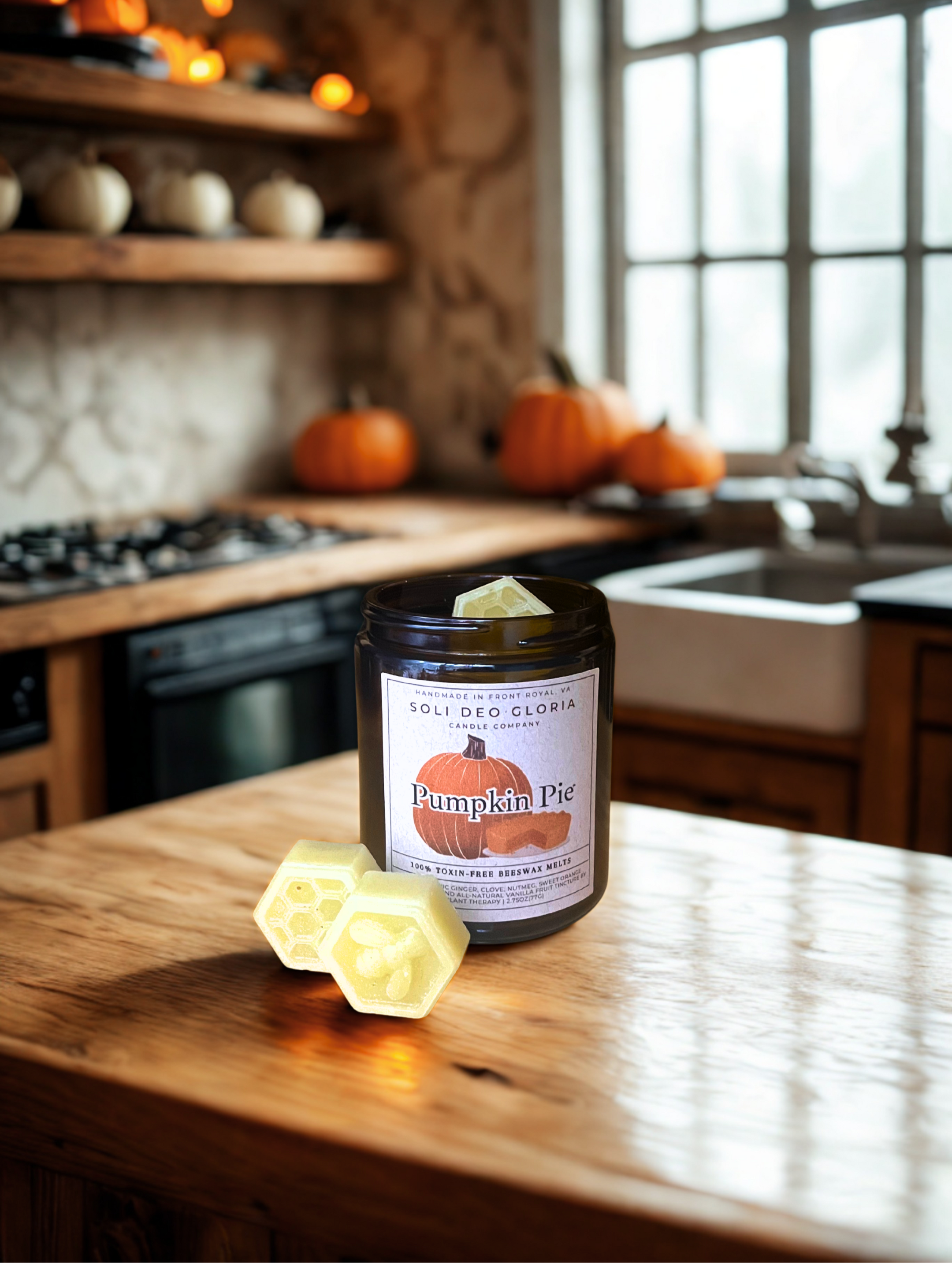 Soli Deo Gloria Candle Company Beeswax Wax Melts | Natural Essential Oil Wax Melts
