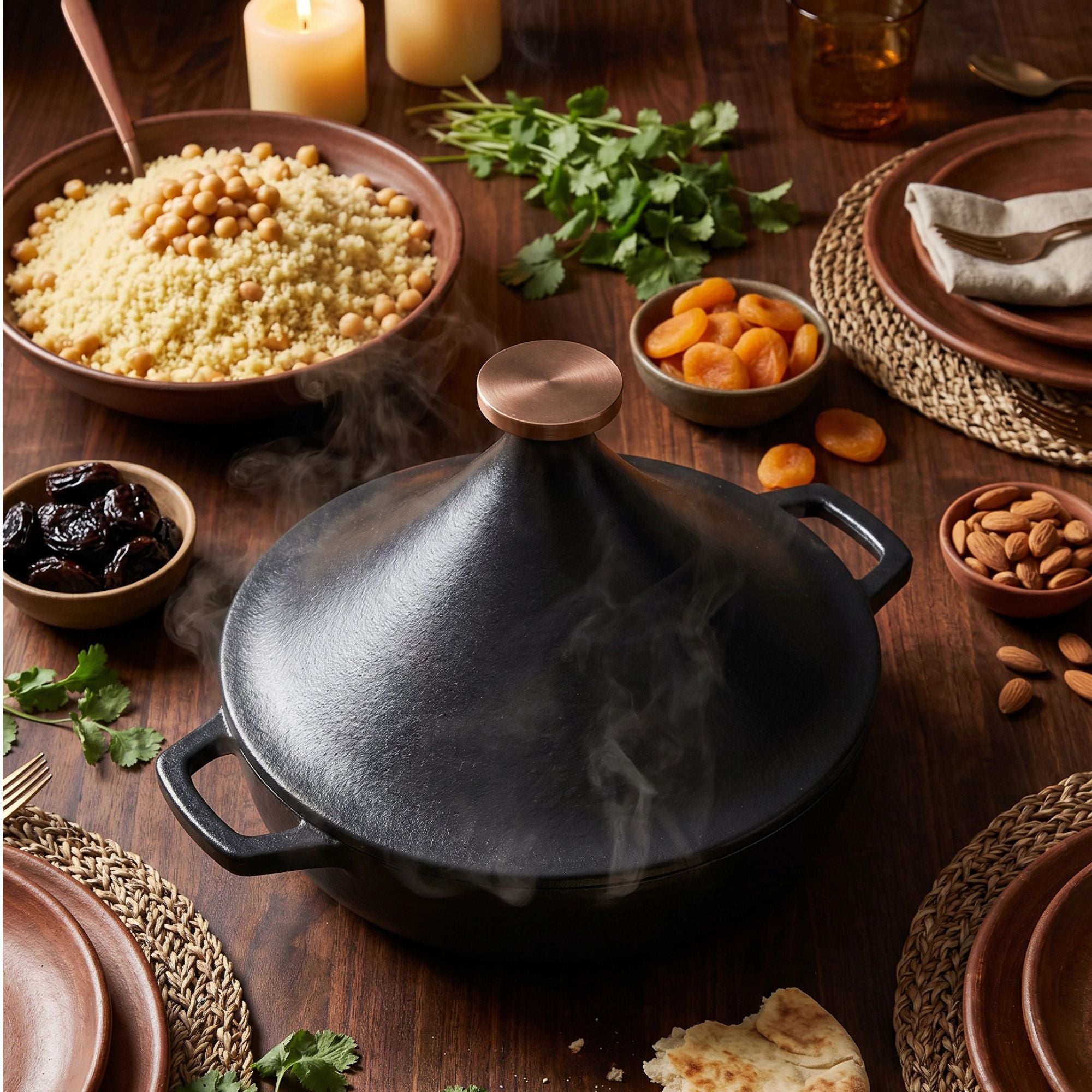 Alva Cookware Enameled Cast Iron Tagine, 3-Qt