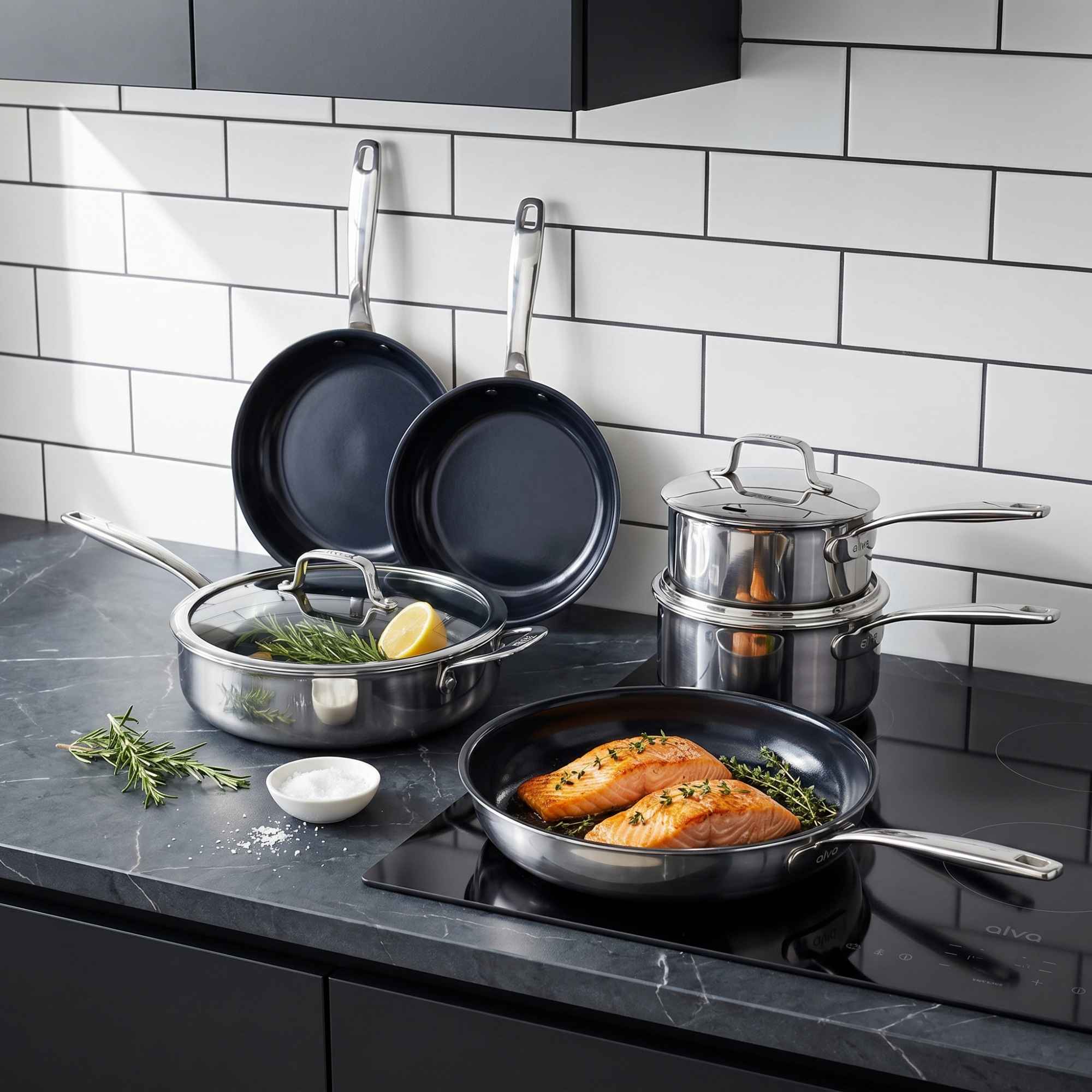 Alva Cookware Hybrid Cookware Set, 7-Piece