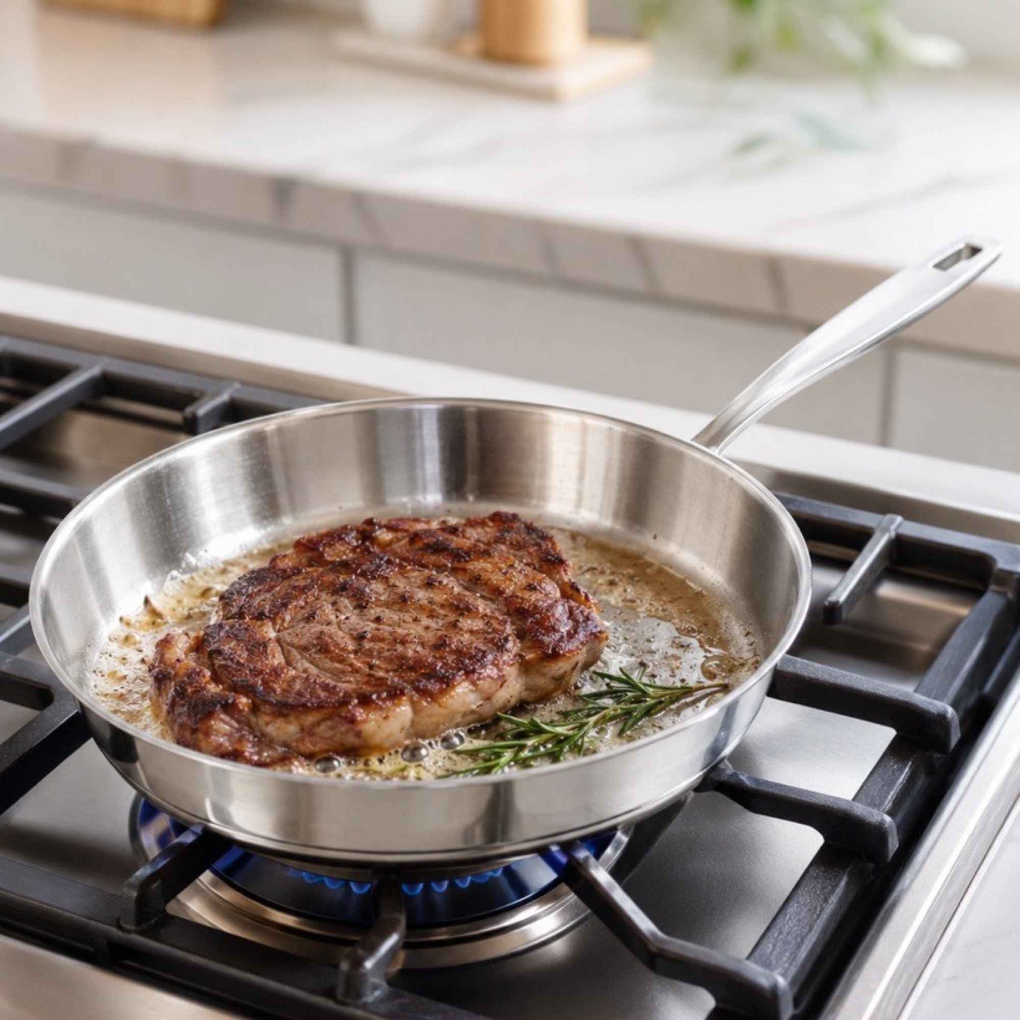 Alva Cookware 5-Ply Stainless Steel Frying Pan
