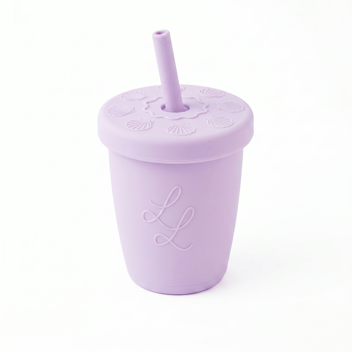 Lowcountry Littles Seashell Straw Cup in lilac
