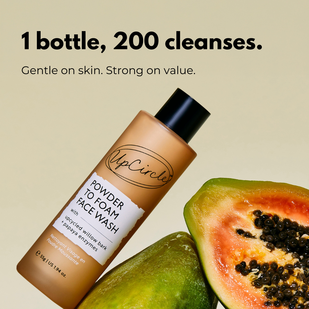 UpCircle Powder To Foam Face Wash with Willow Bark + Papaya Enzymes