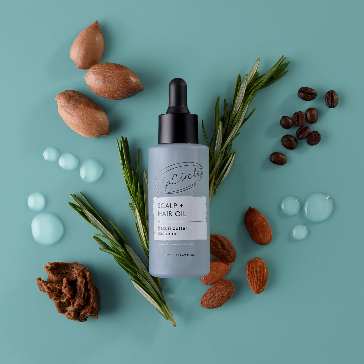 UpCircle Scalp + Hair Oil with Bacuri Butter + Castor Oil