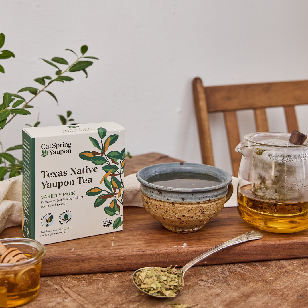 CatSpring Yaupon Loose Leaf Yaupon Variety Pack – Green, Medium & Dark Roasts