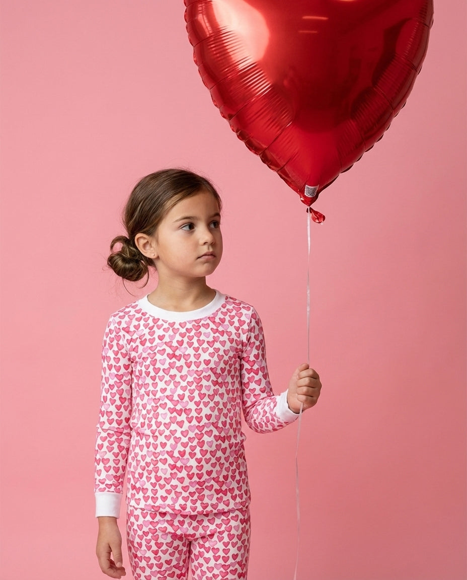 12|12 The Organic Long Sleeve Pajama Set [Sweethearts]