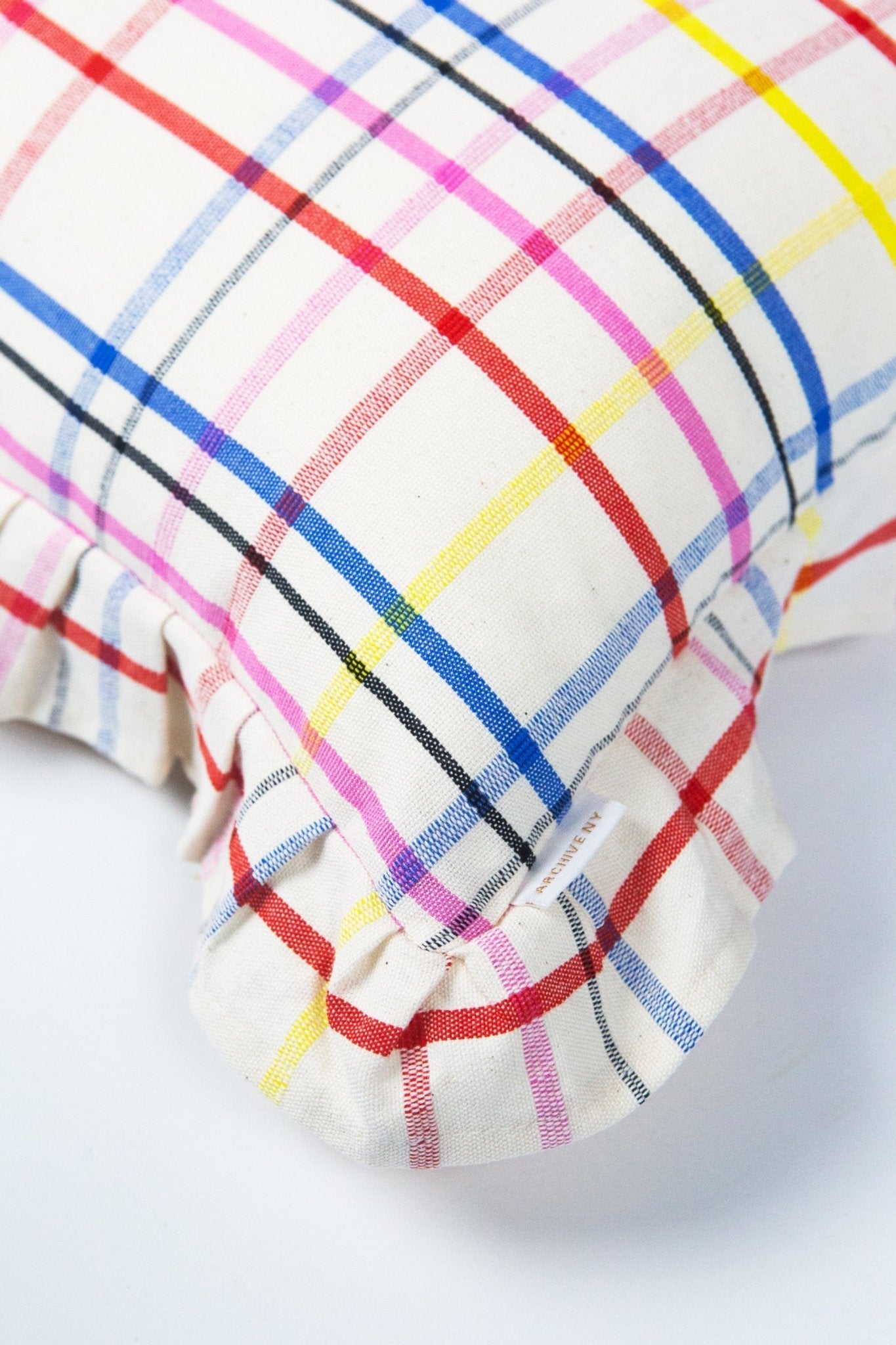 Archive New York Vera Plaid Ruffle Pillows