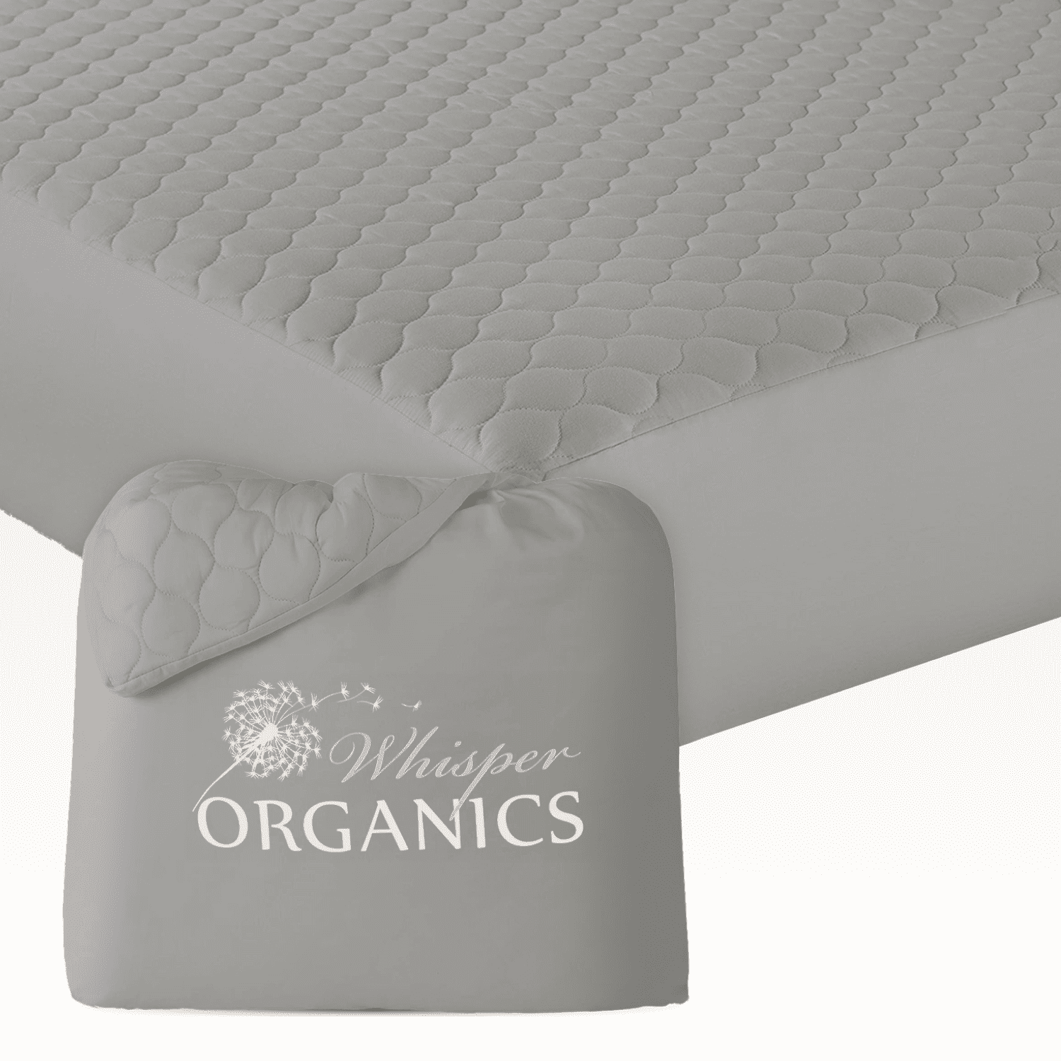 Whisper Organics Organic Cotton Quilted Mattress Pad Protector