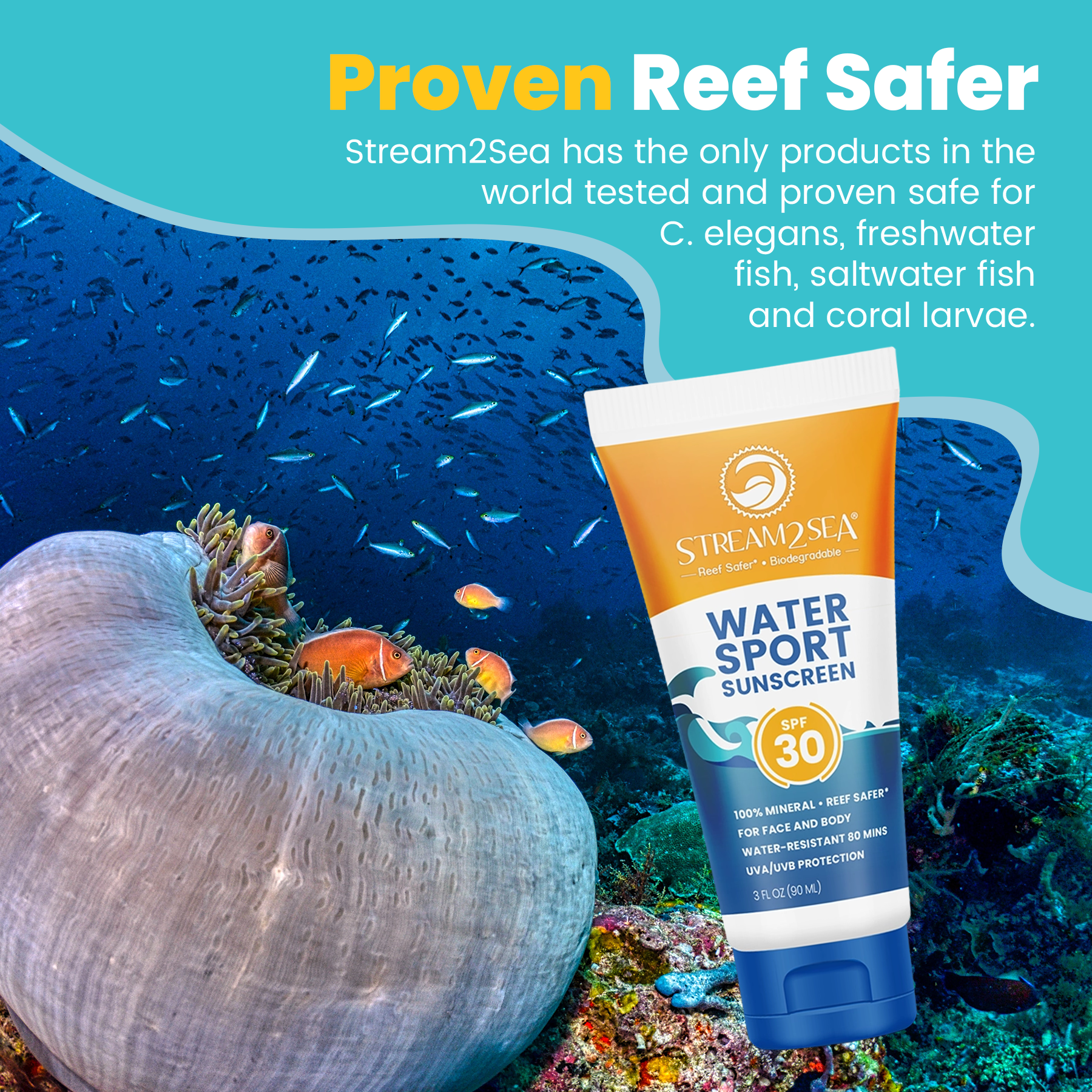 Stream2Sea Water Sport Sunscreen SPF 30 16oz
