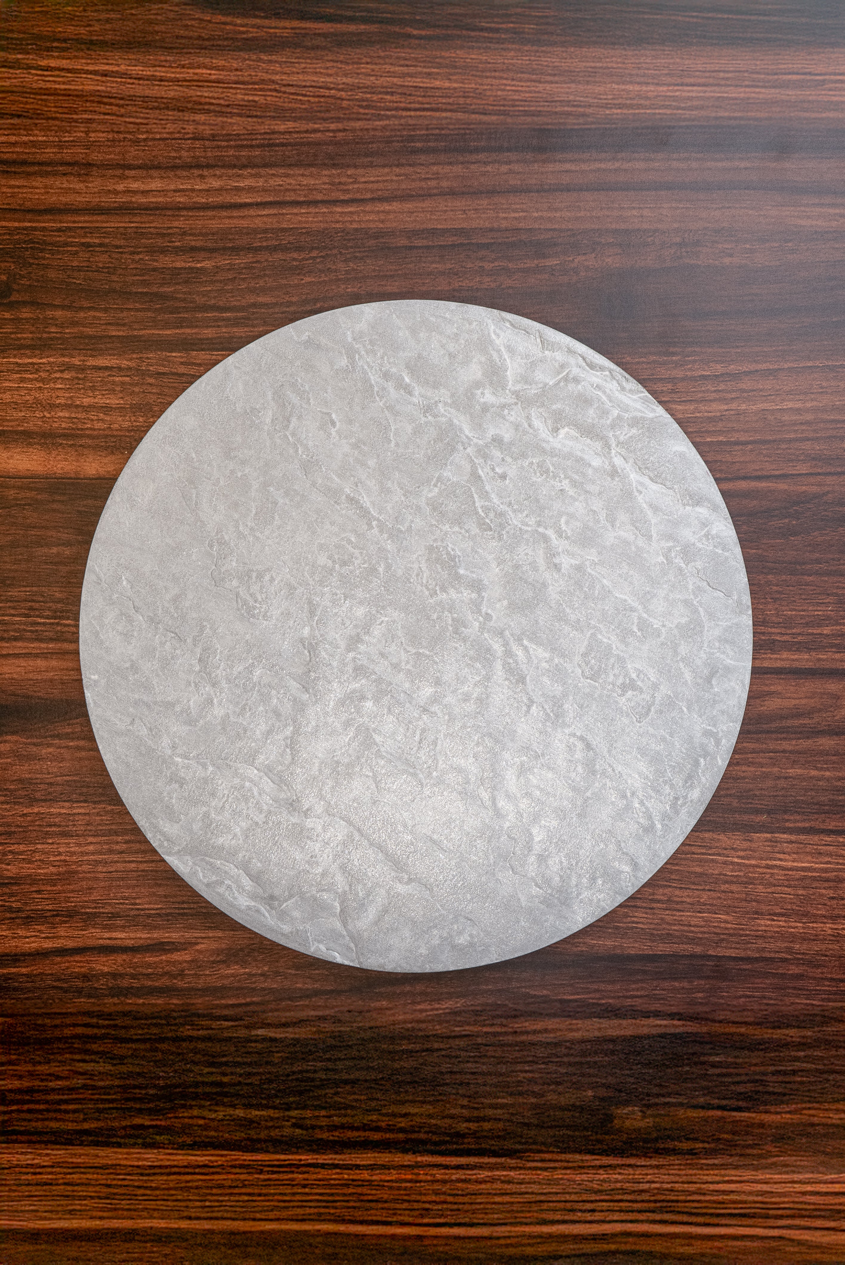 Rustic Strength Concrete Lazy Susan | White | 15" diameter