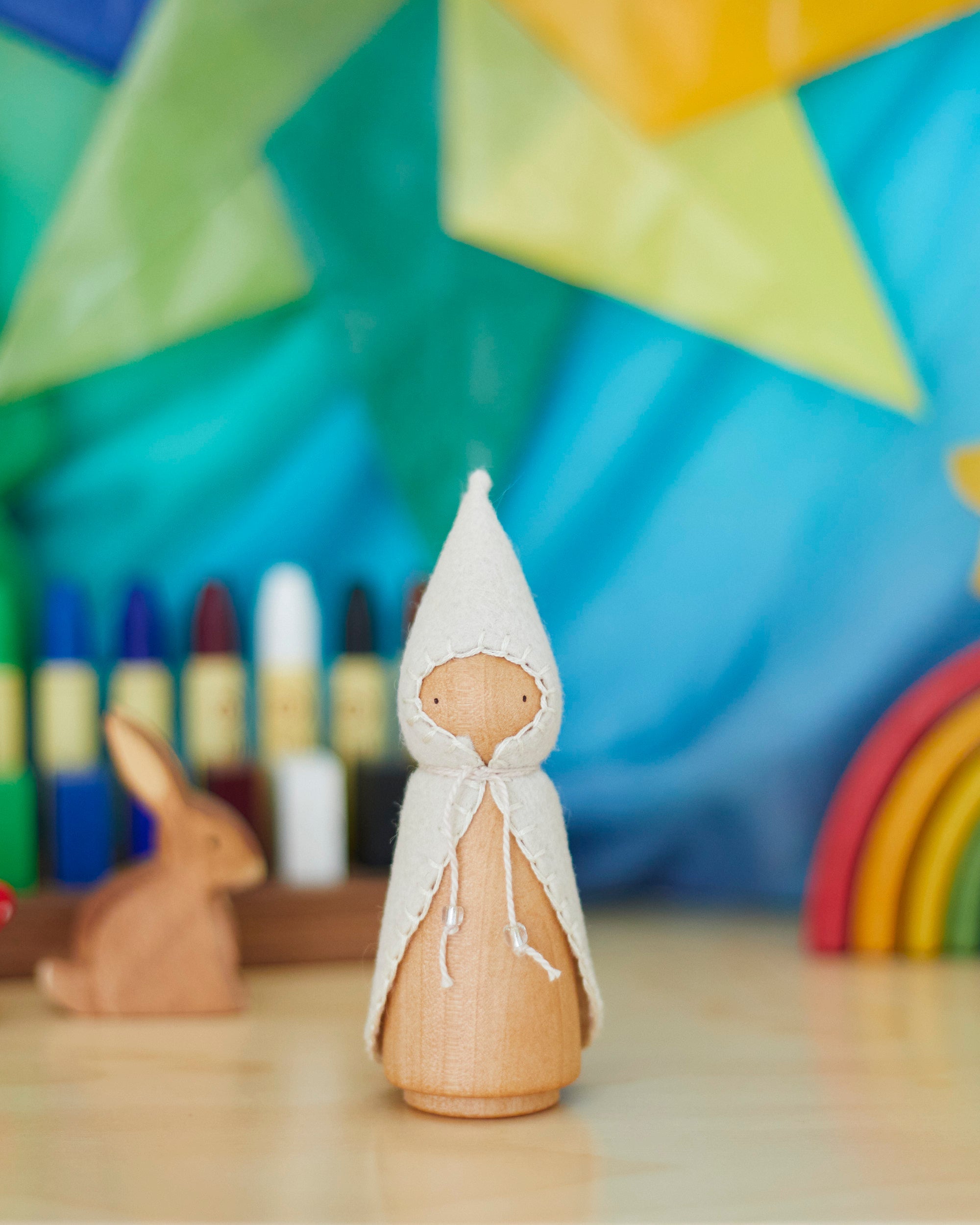 Wonderheart Colors of the Week Wooden Gnome Set