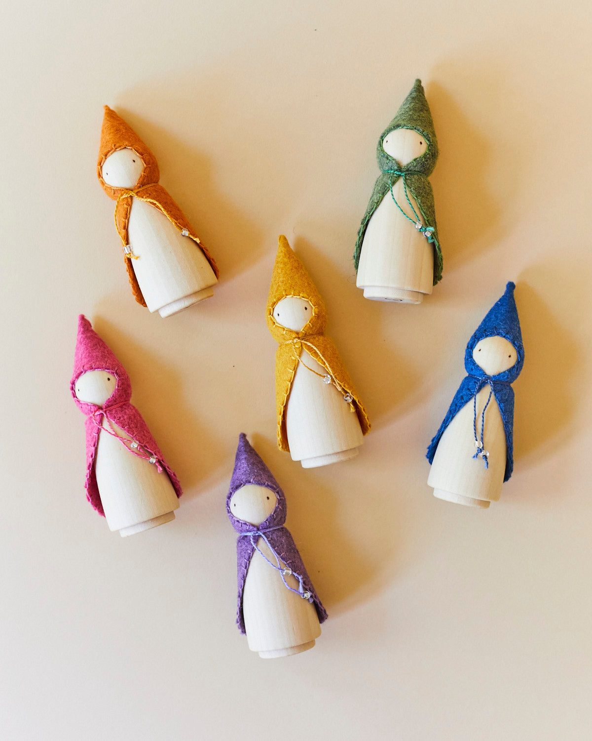 Wonderheart Colors of the Week Wooden Gnome Set