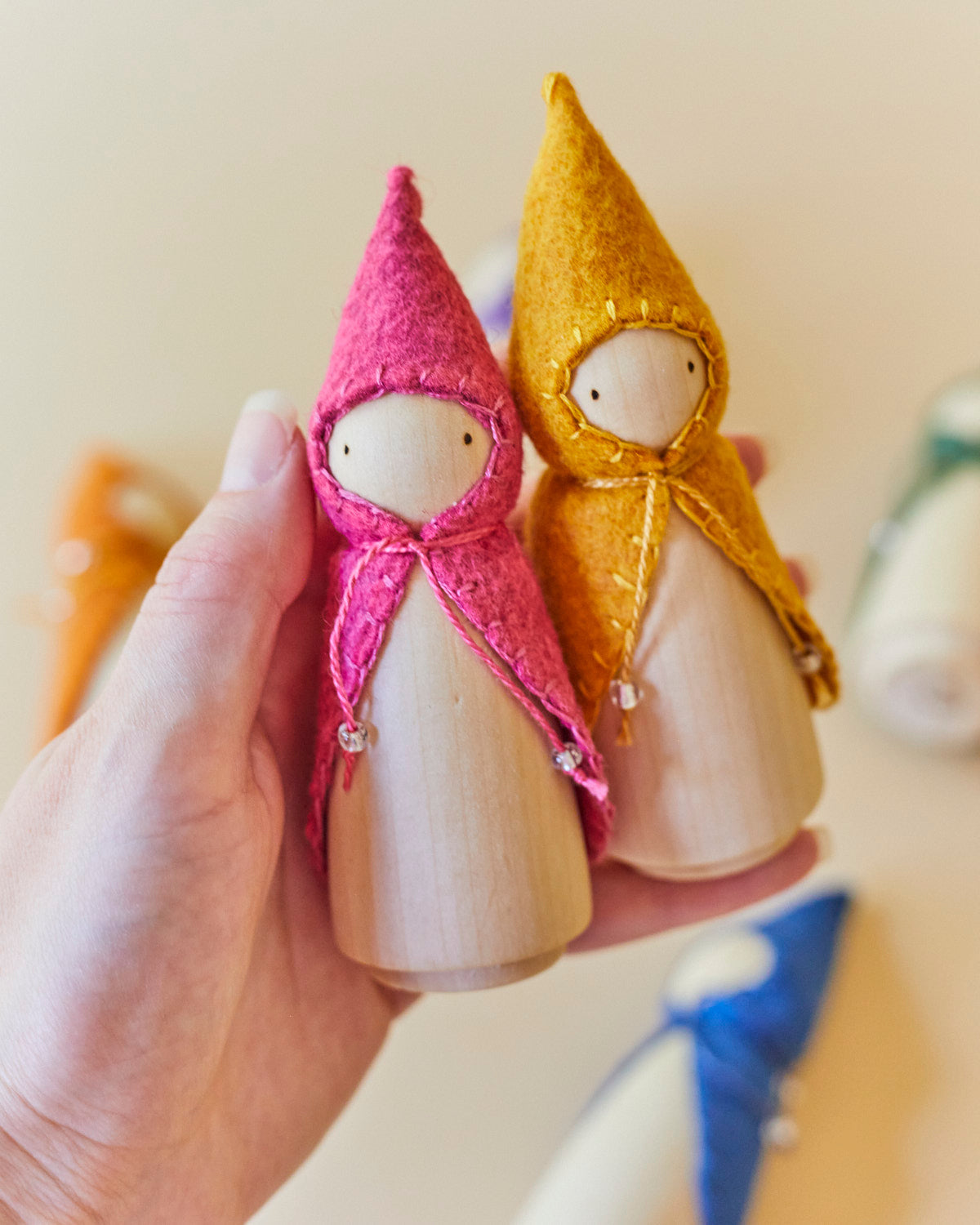 Wonderheart Rainbow Wooden Gnome Set