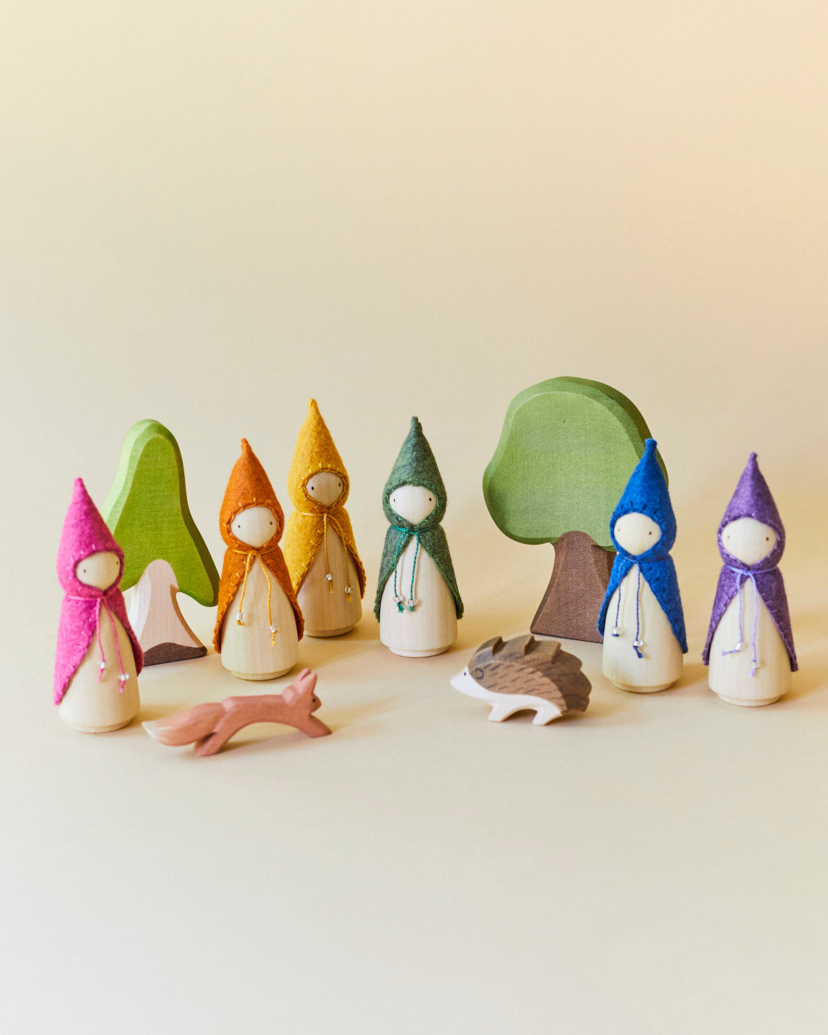 Wonderheart Rainbow Wooden Gnome Set