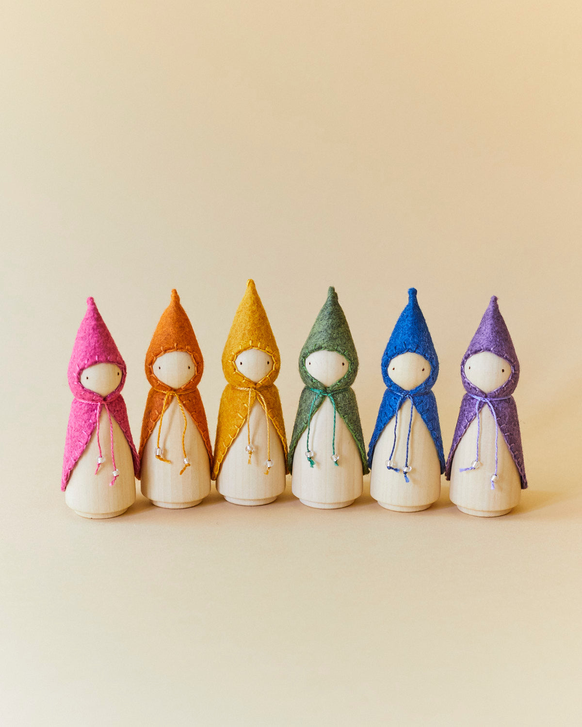 Wonderheart Rainbow Wooden Gnome Set