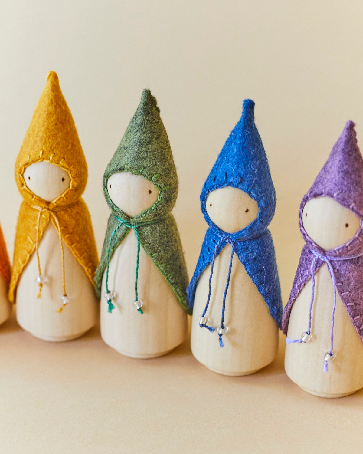 Wonderheart Rainbow Wooden Gnome Set