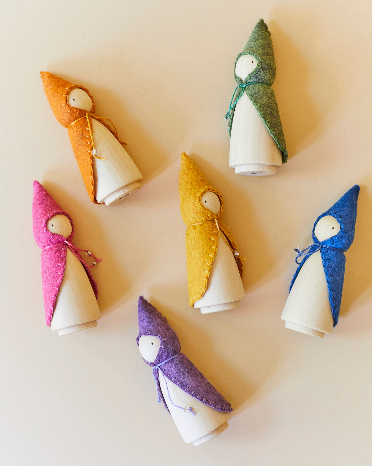 Wonderheart Rainbow Wooden Gnome Set